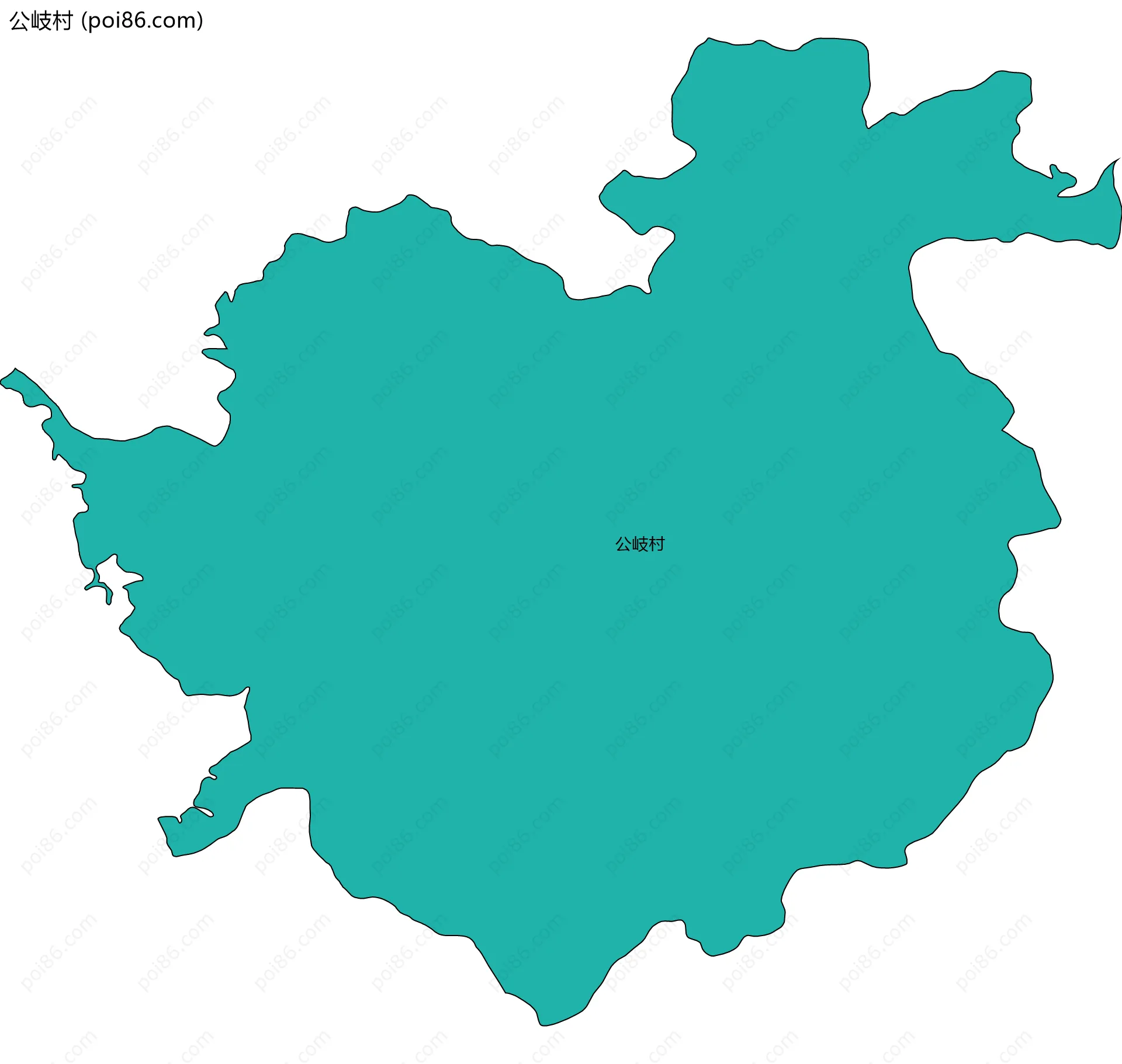 公岐村边界地图