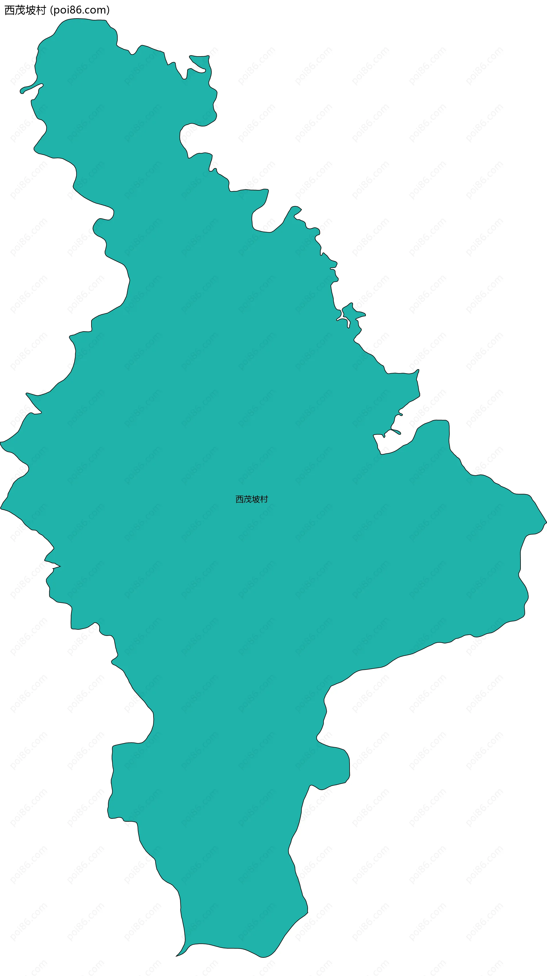 西茂坡村边界地图