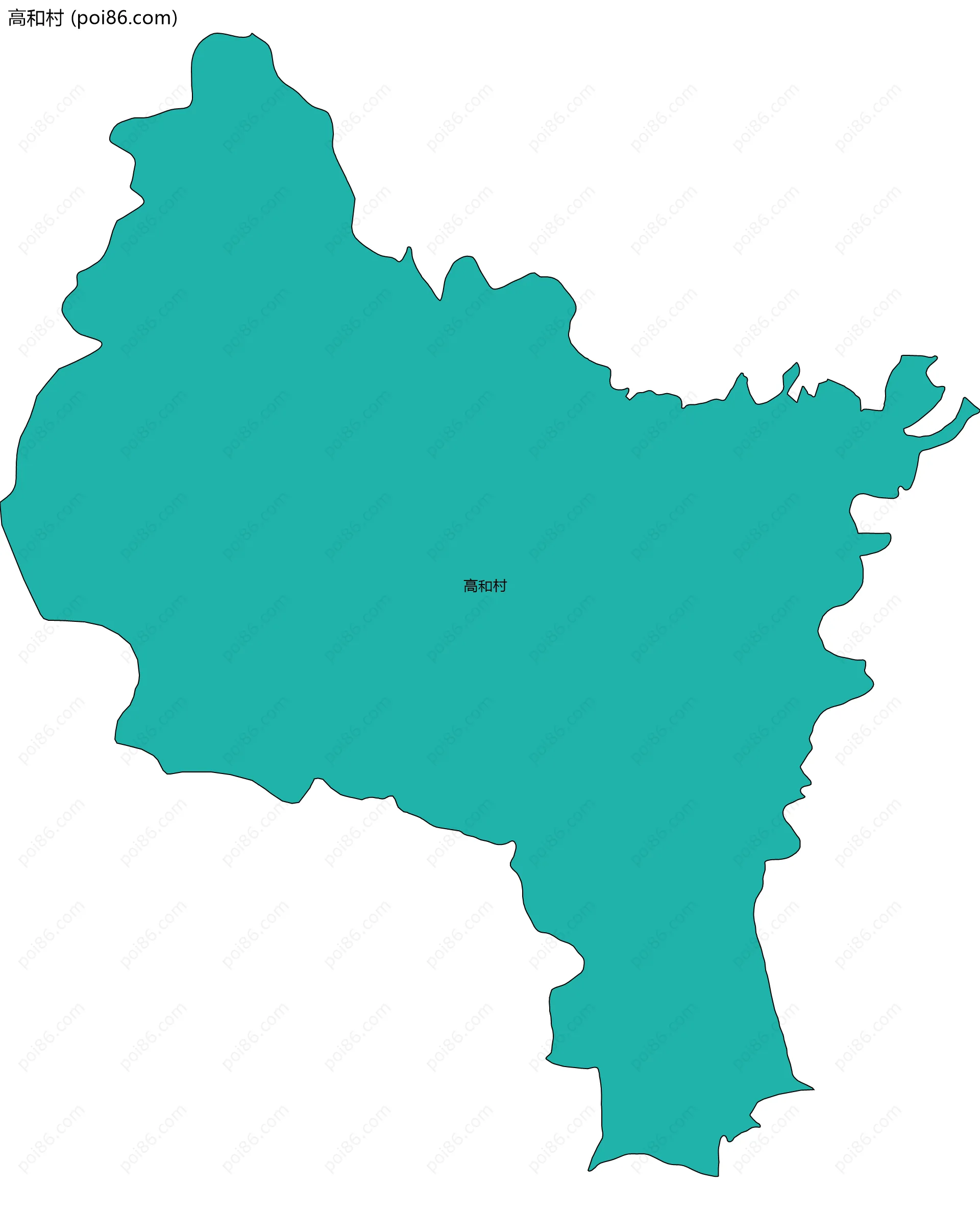 高和村边界地图