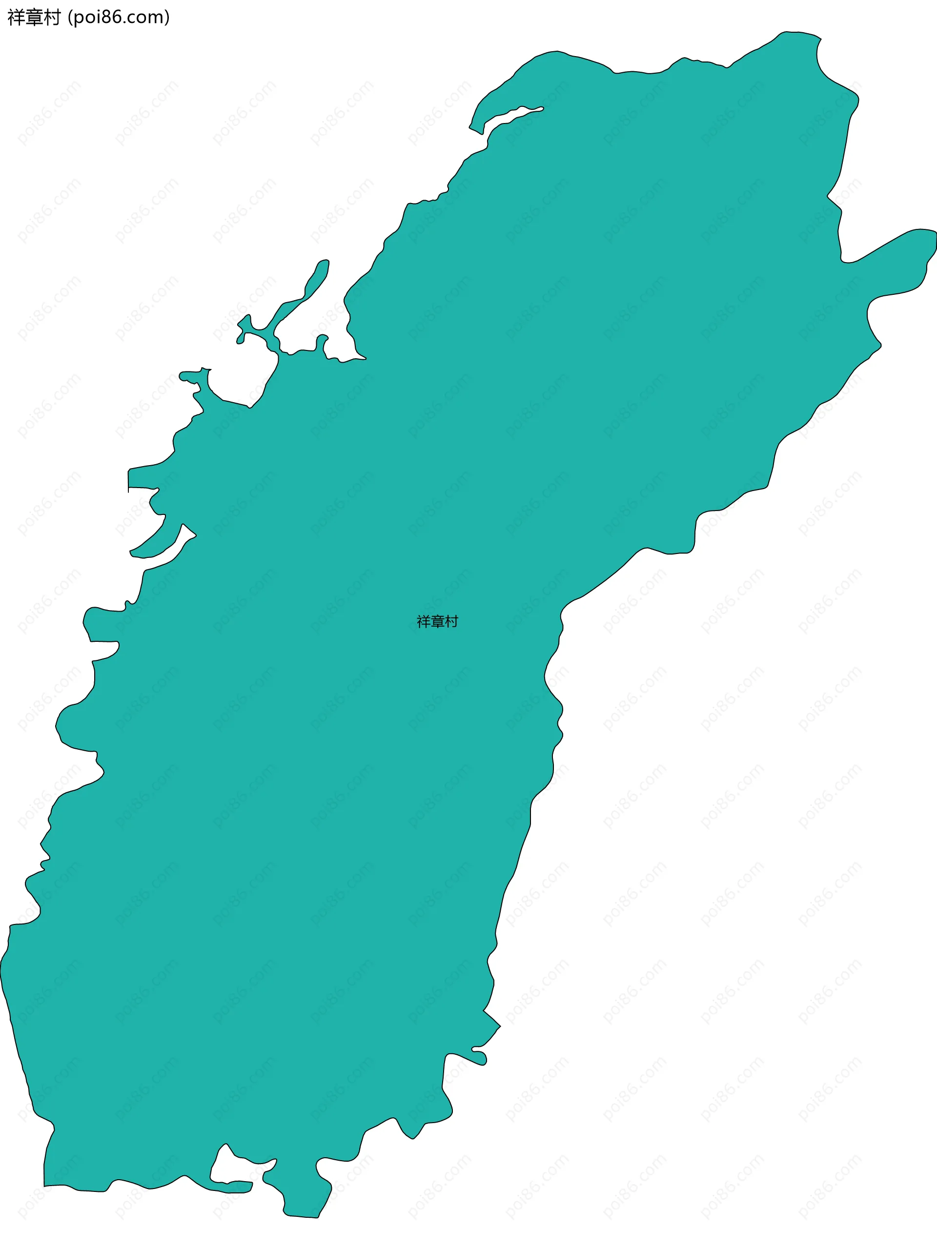 祥章村边界地图