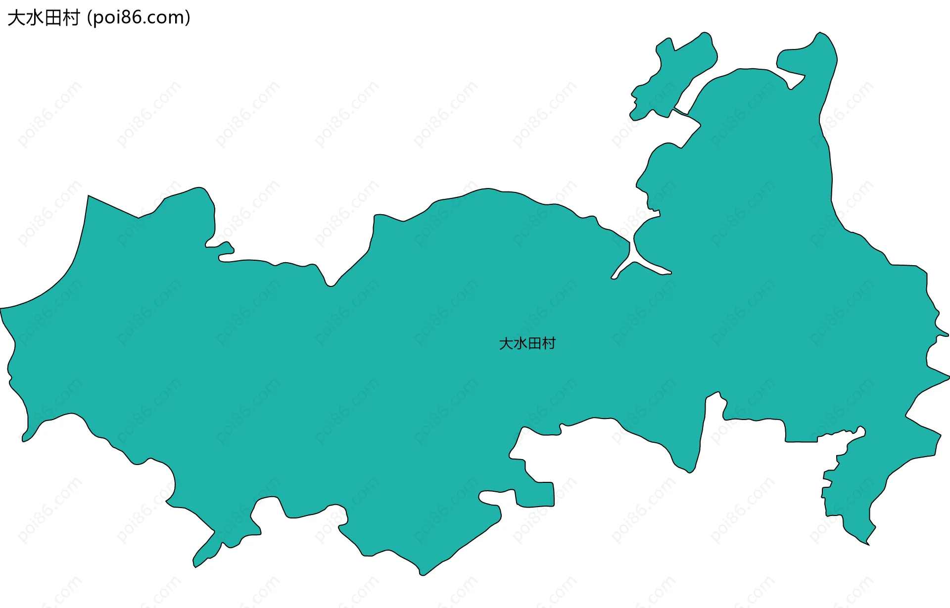 大水田村边界地图