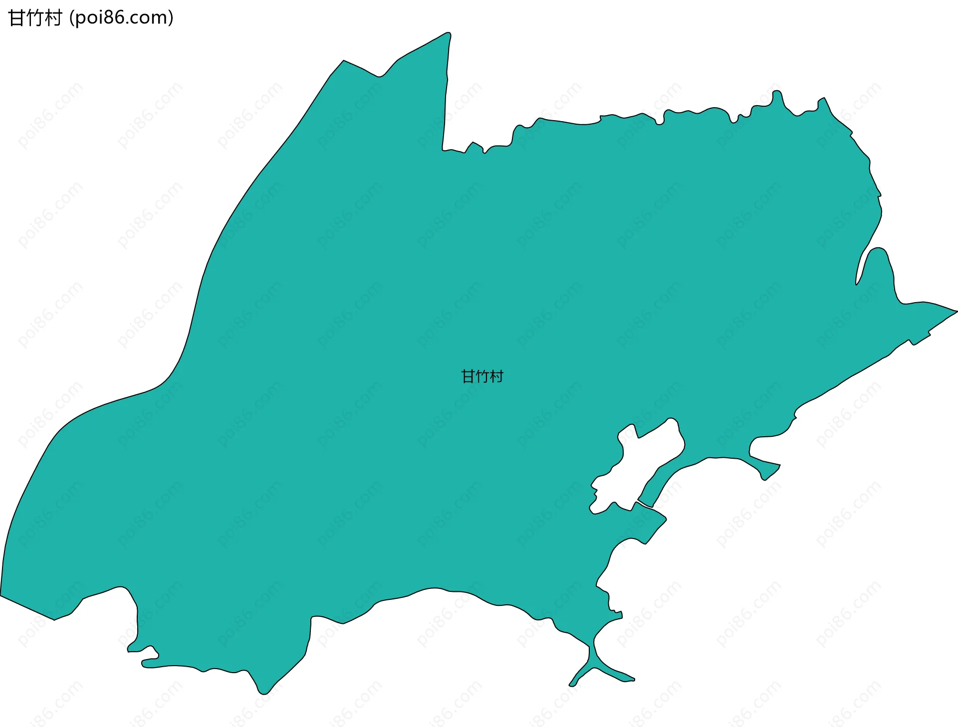 甘竹村边界地图