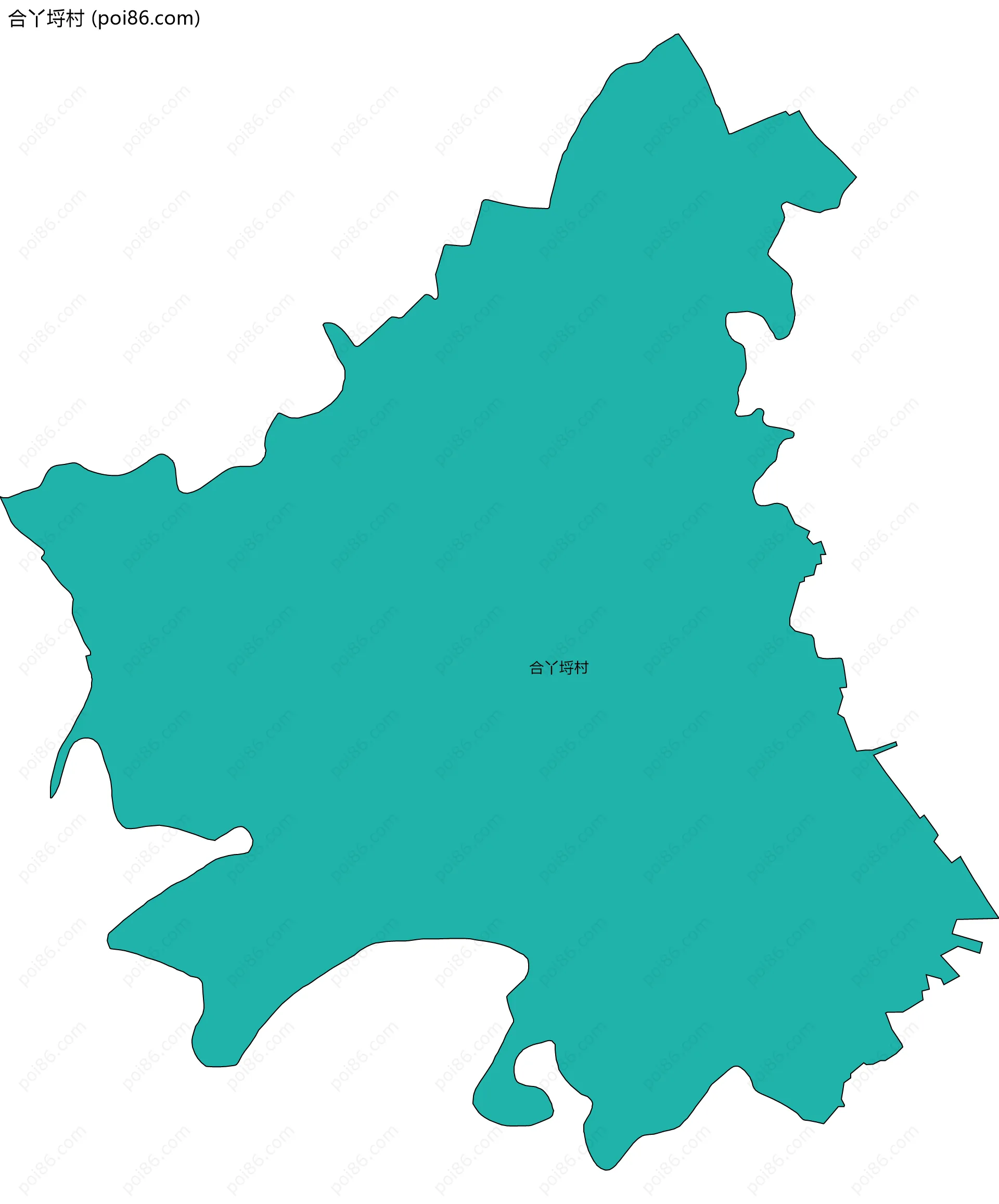 合丫埒村边界地图