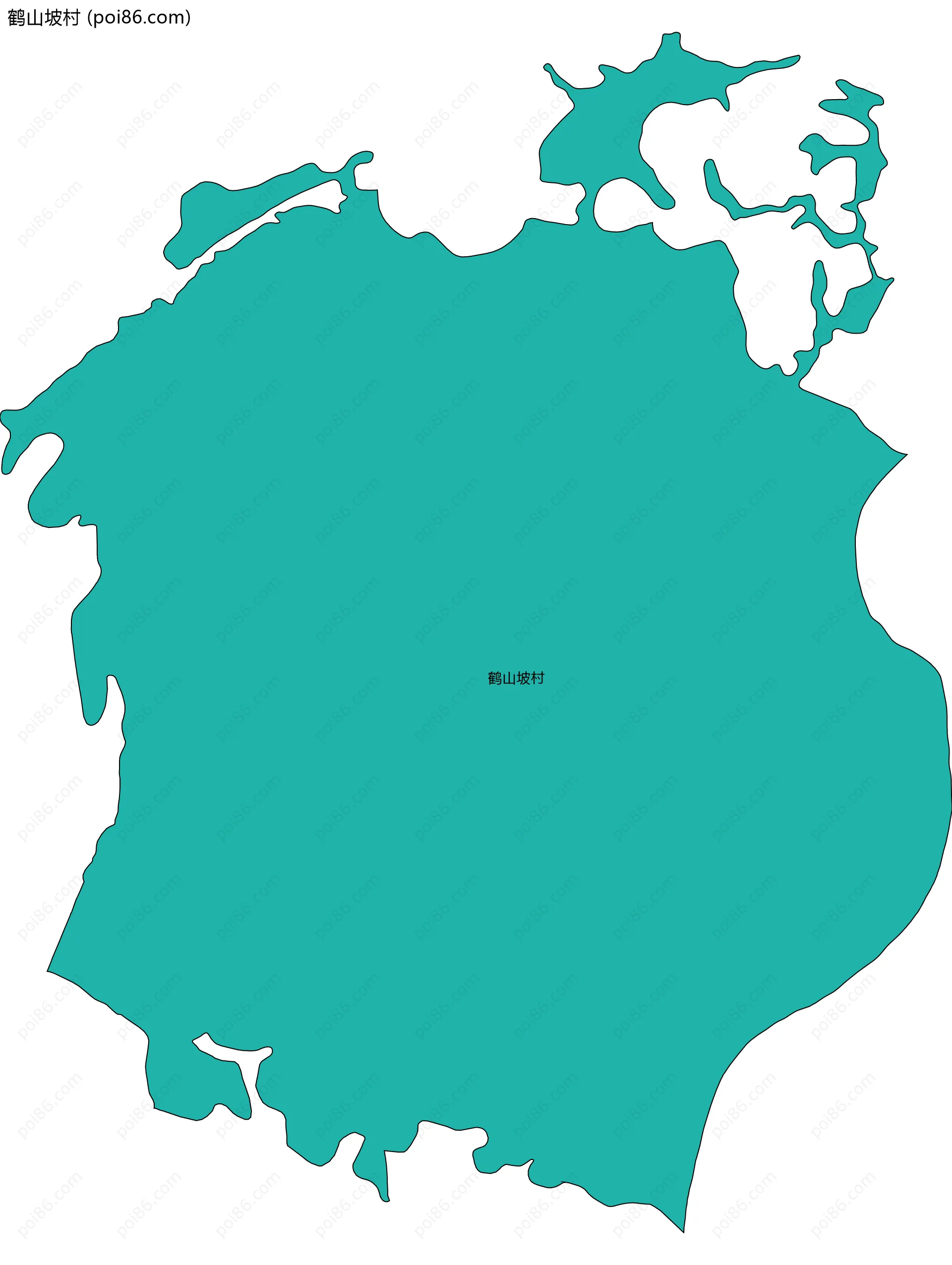 鹤山坡村边界地图