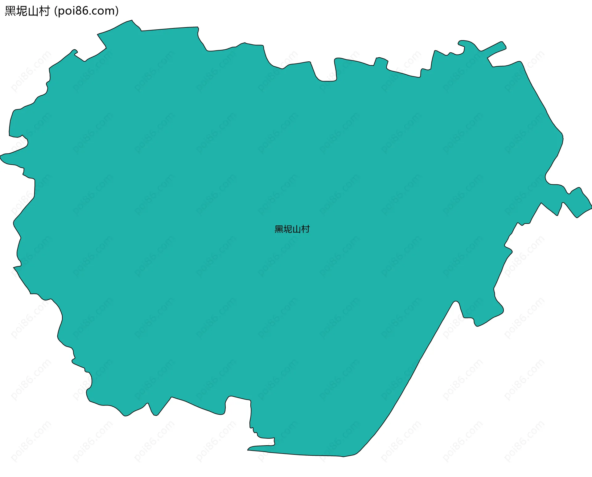 黑坭山村边界地图