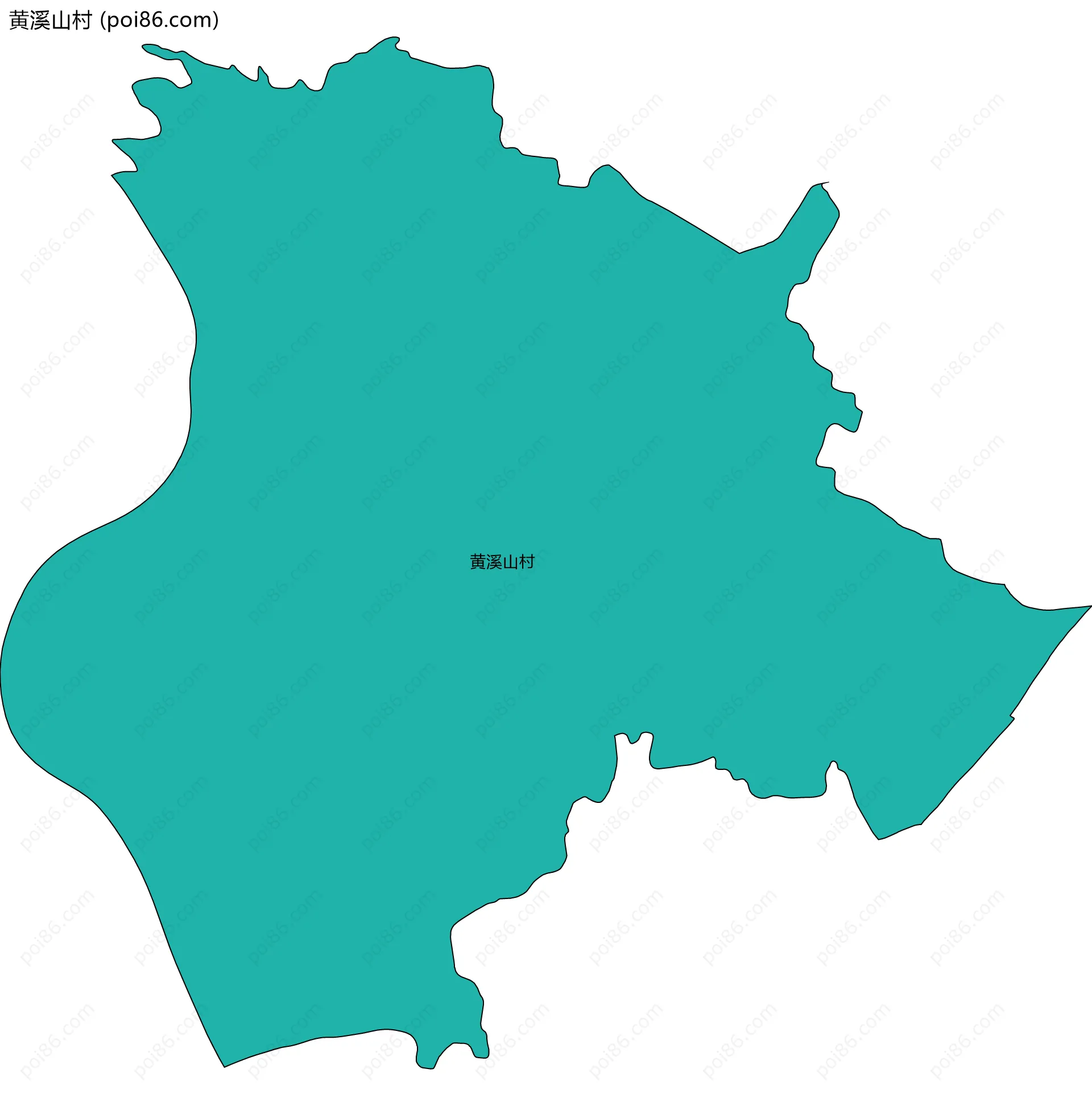 黄溪山村边界地图