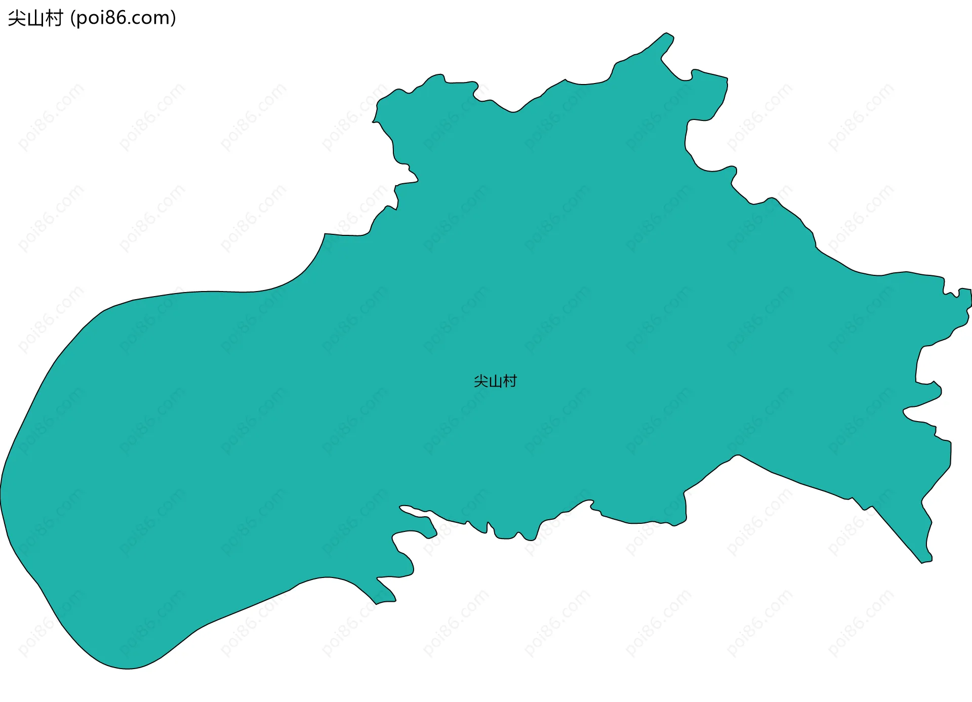 尖山村边界地图