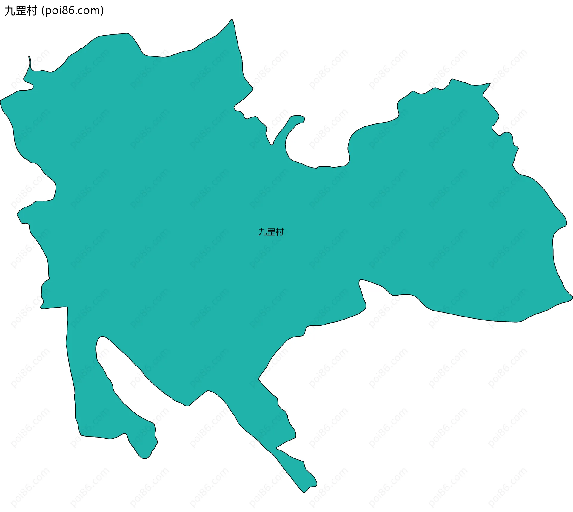 九罡村边界地图