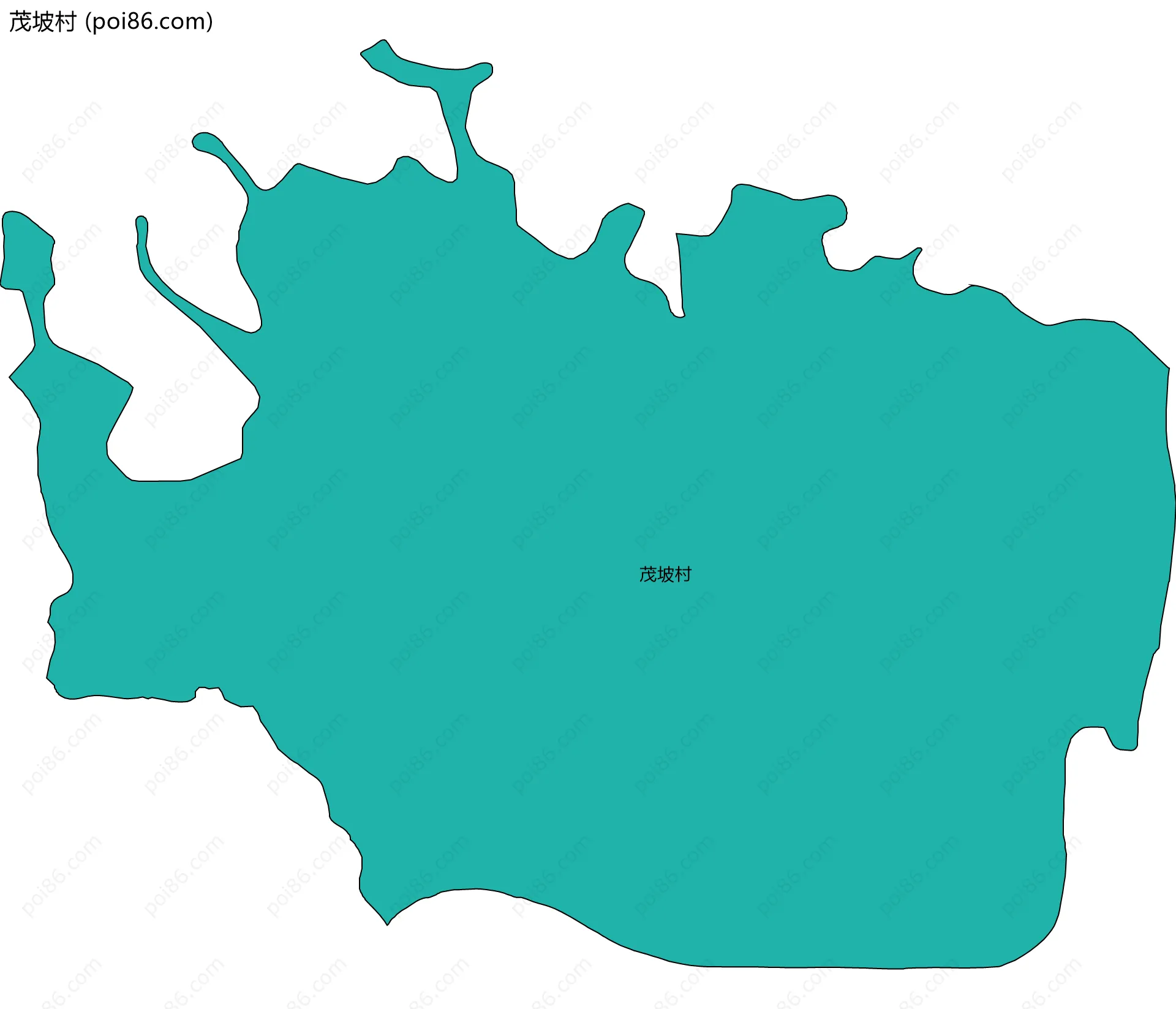 茂坡村边界地图