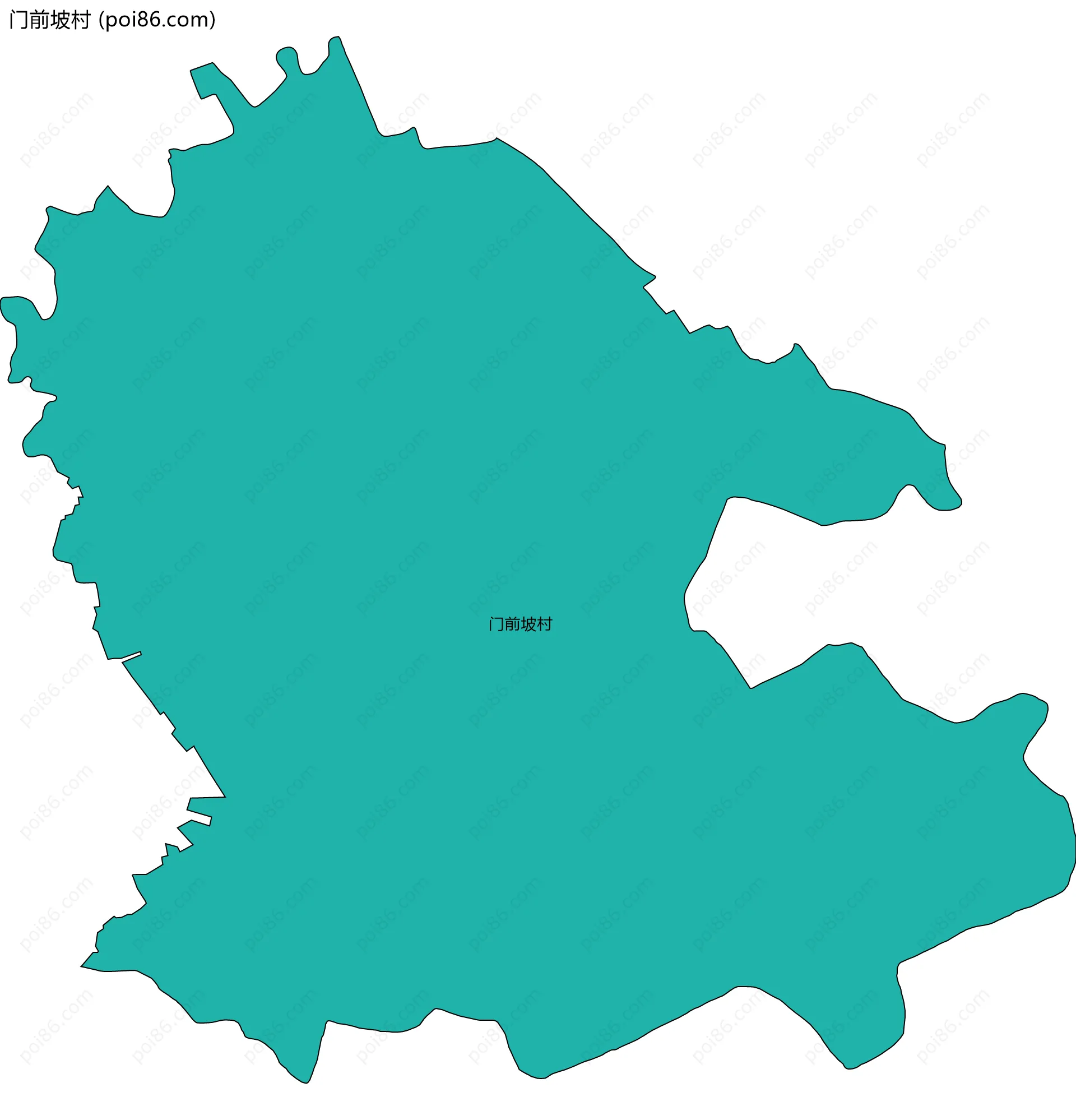 门前坡村边界地图