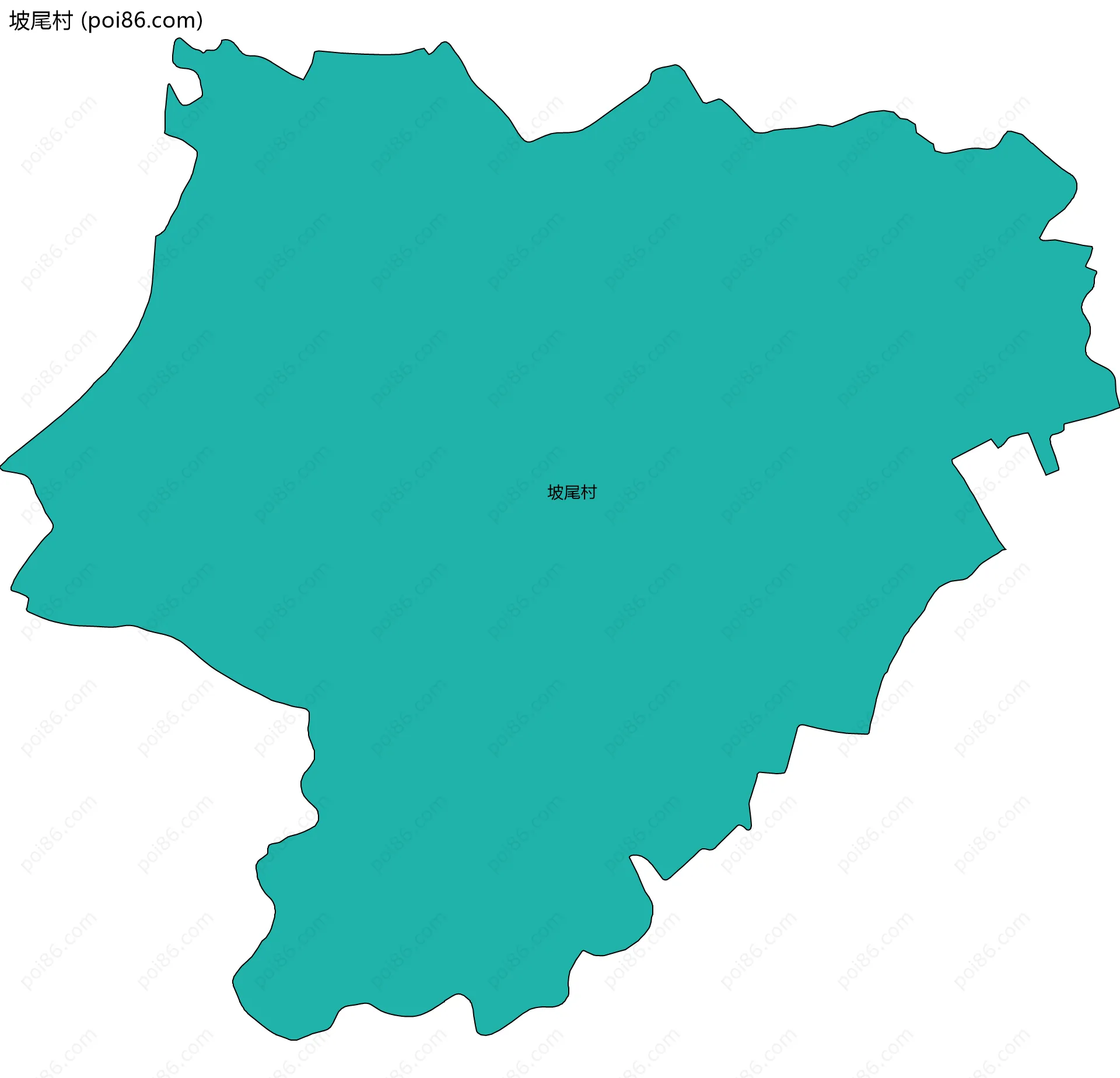 坡尾村边界地图