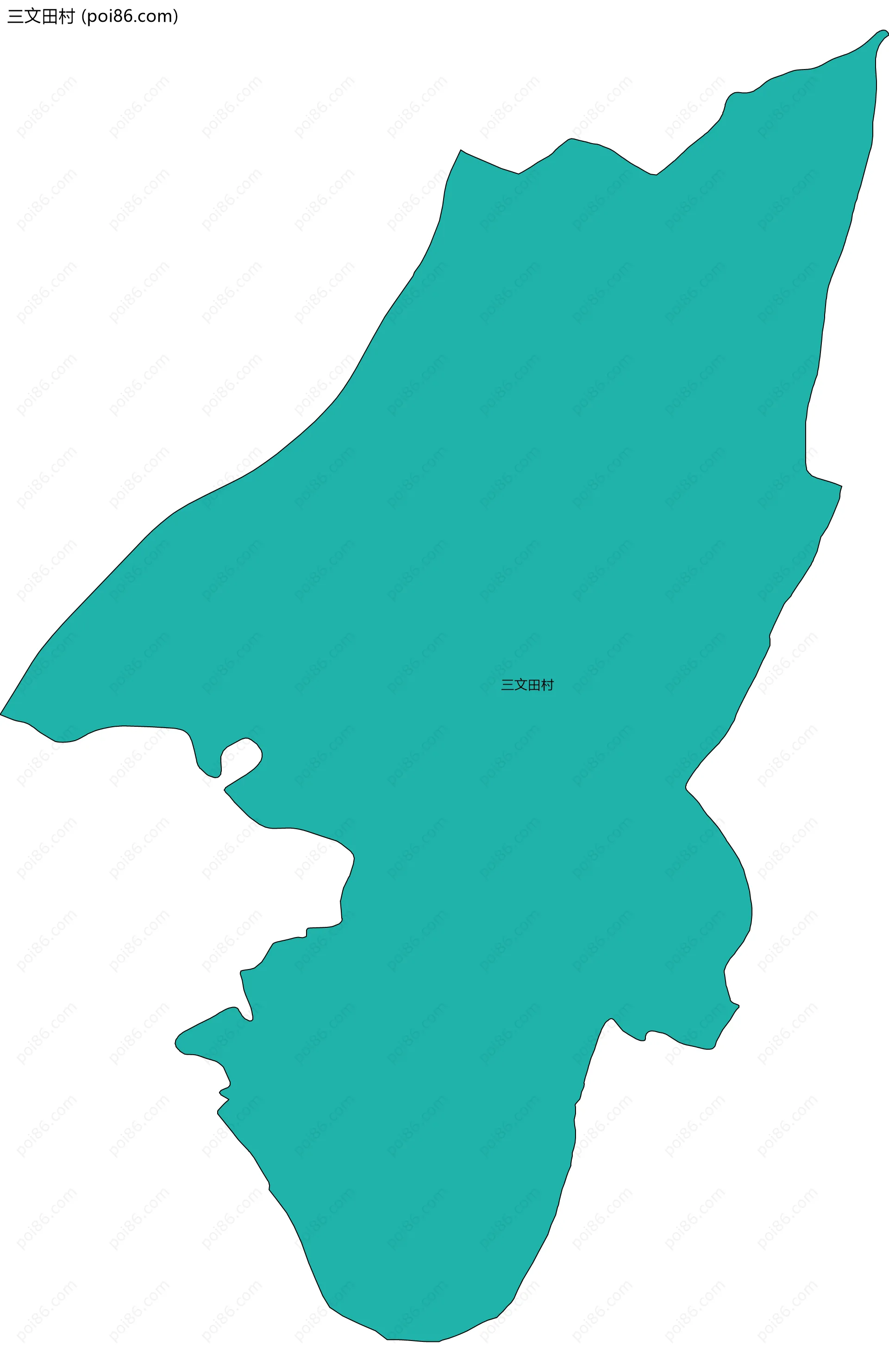 三文田村边界地图