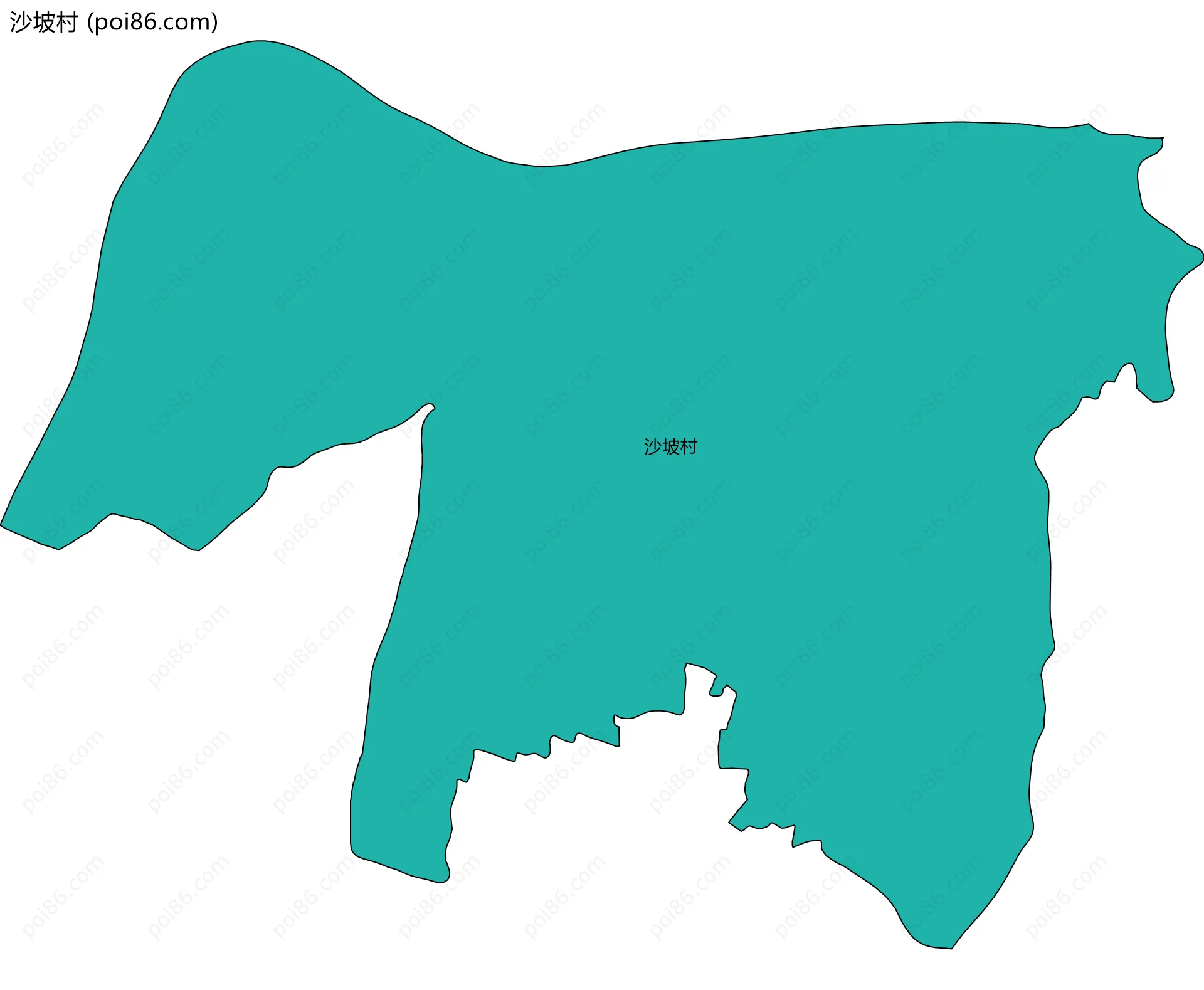 沙坡村边界地图