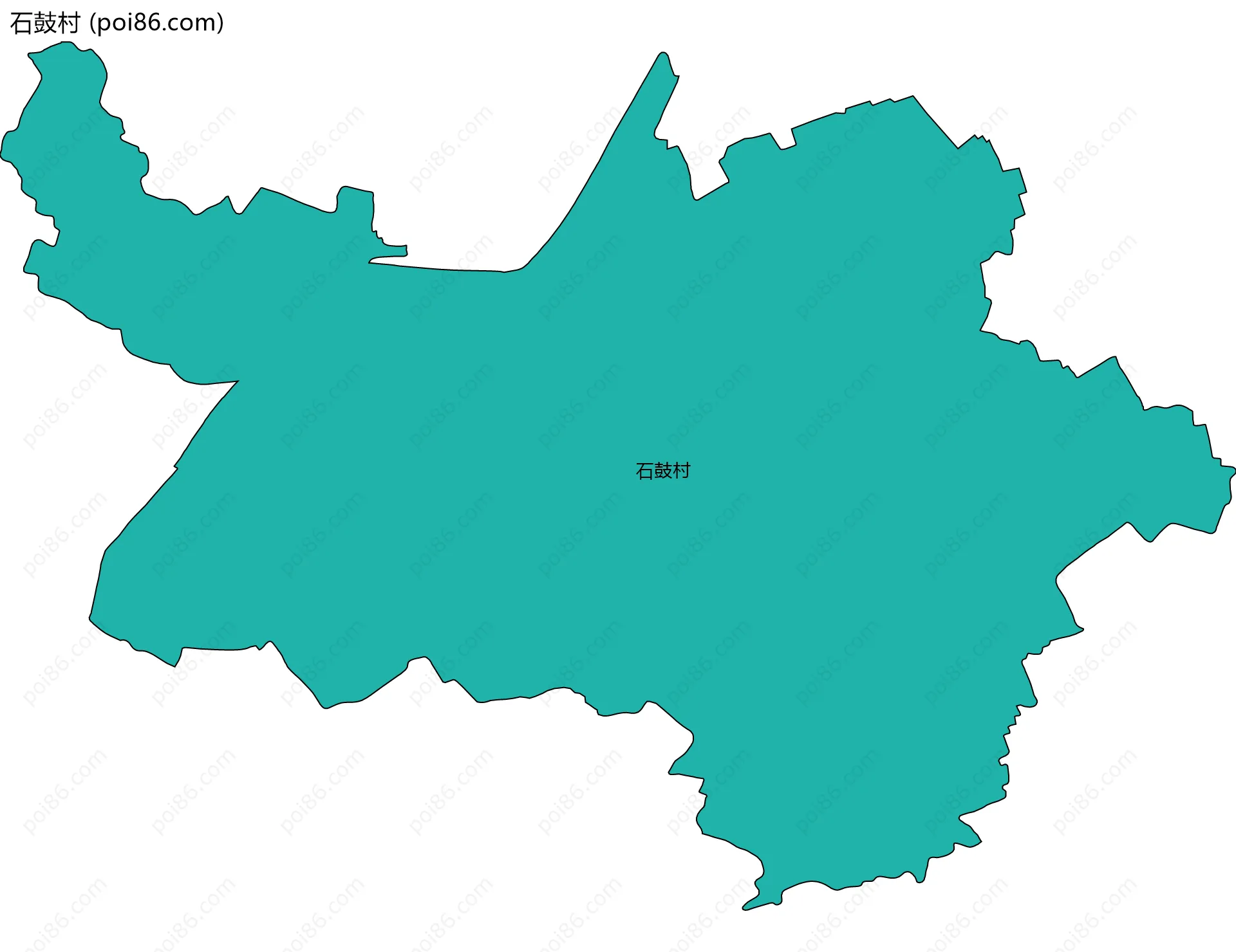 石鼓村边界地图