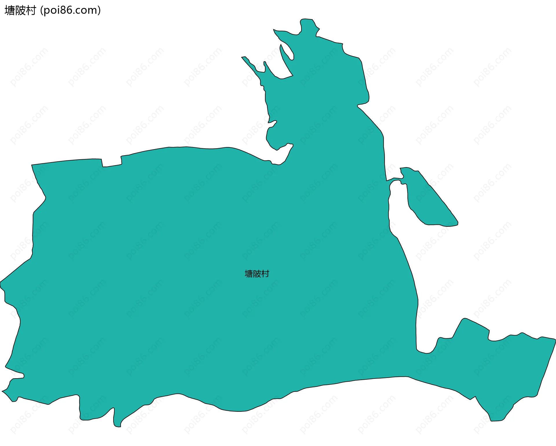 塘陂村边界地图