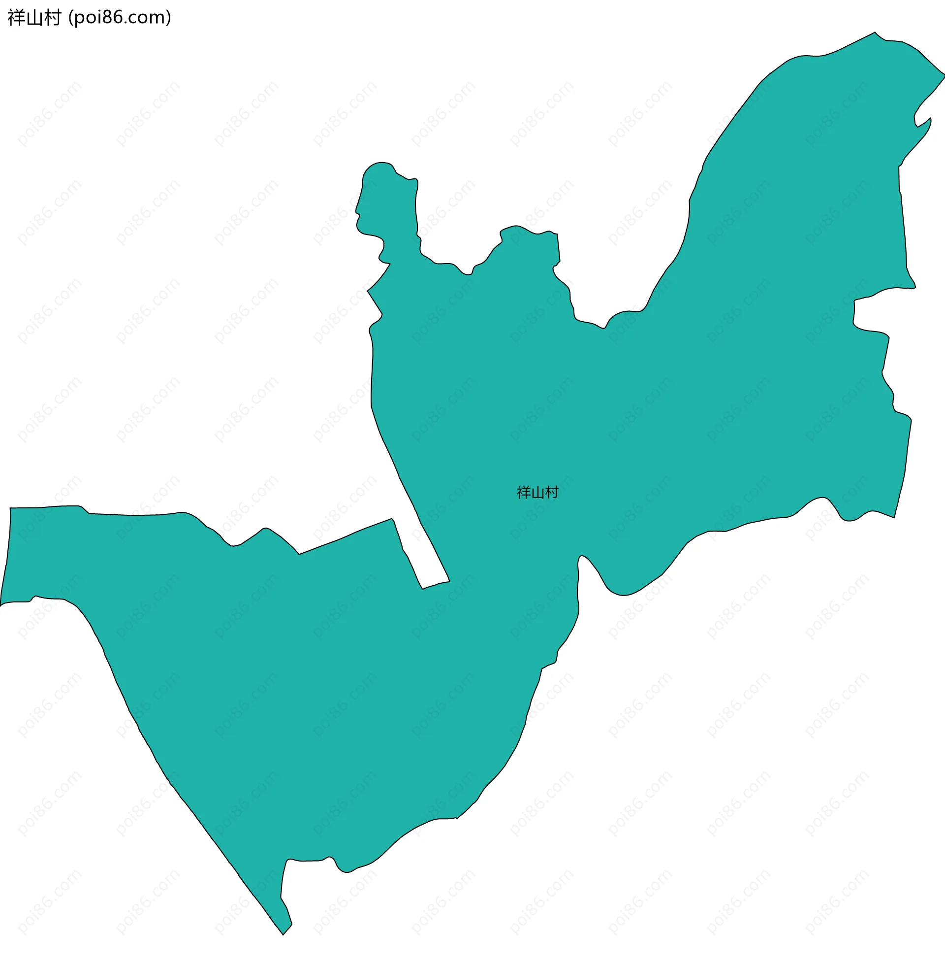 祥山村边界地图