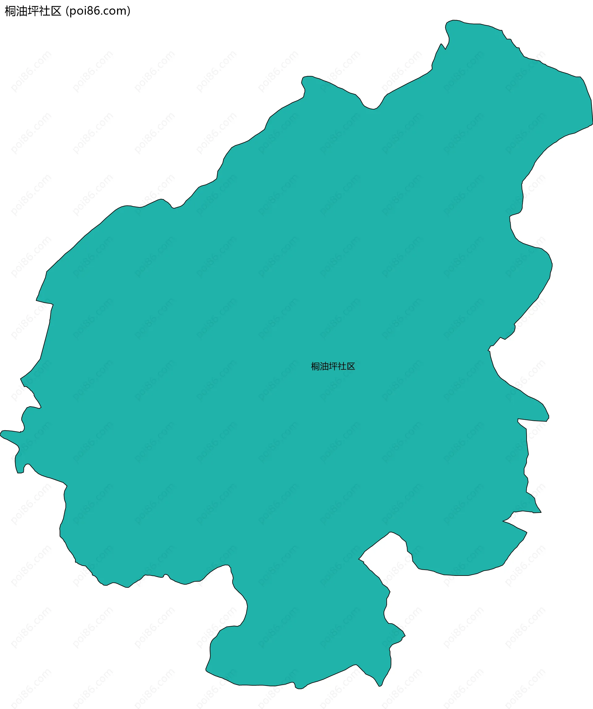 桐油坪社区边界地图
