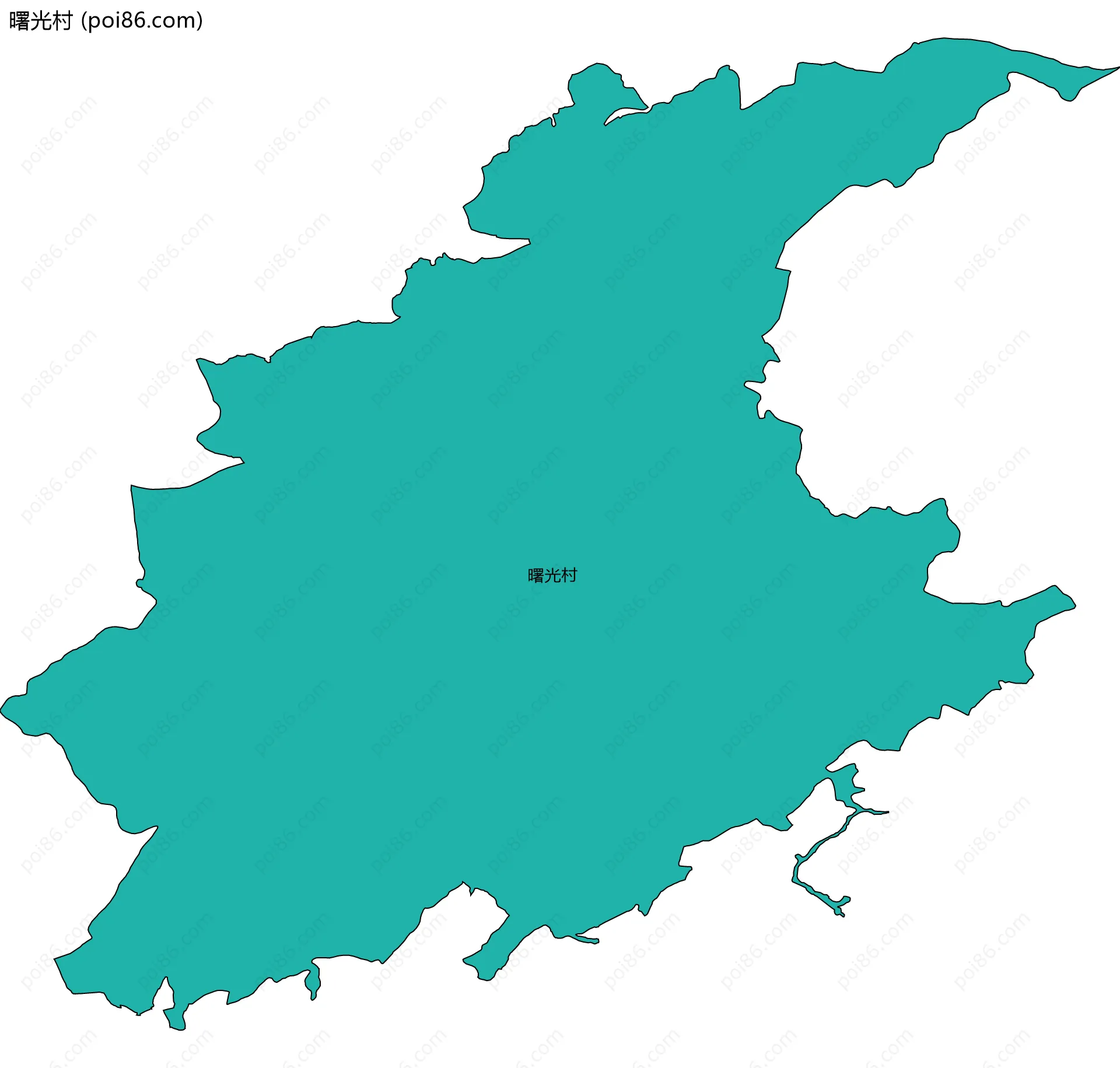 曙光村边界地图