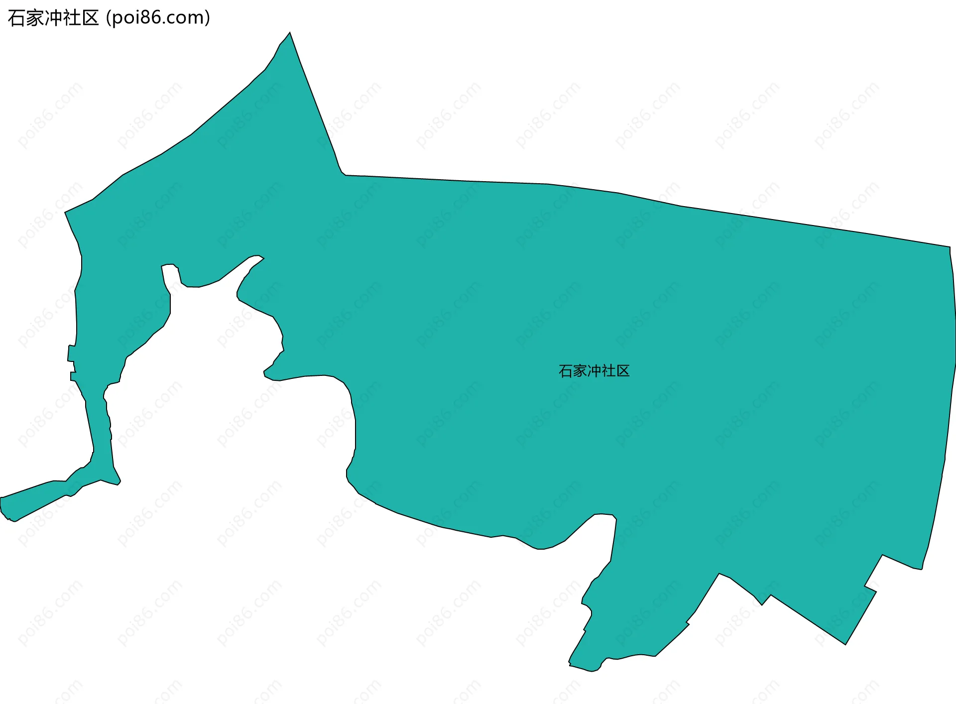 石家冲社区边界地图