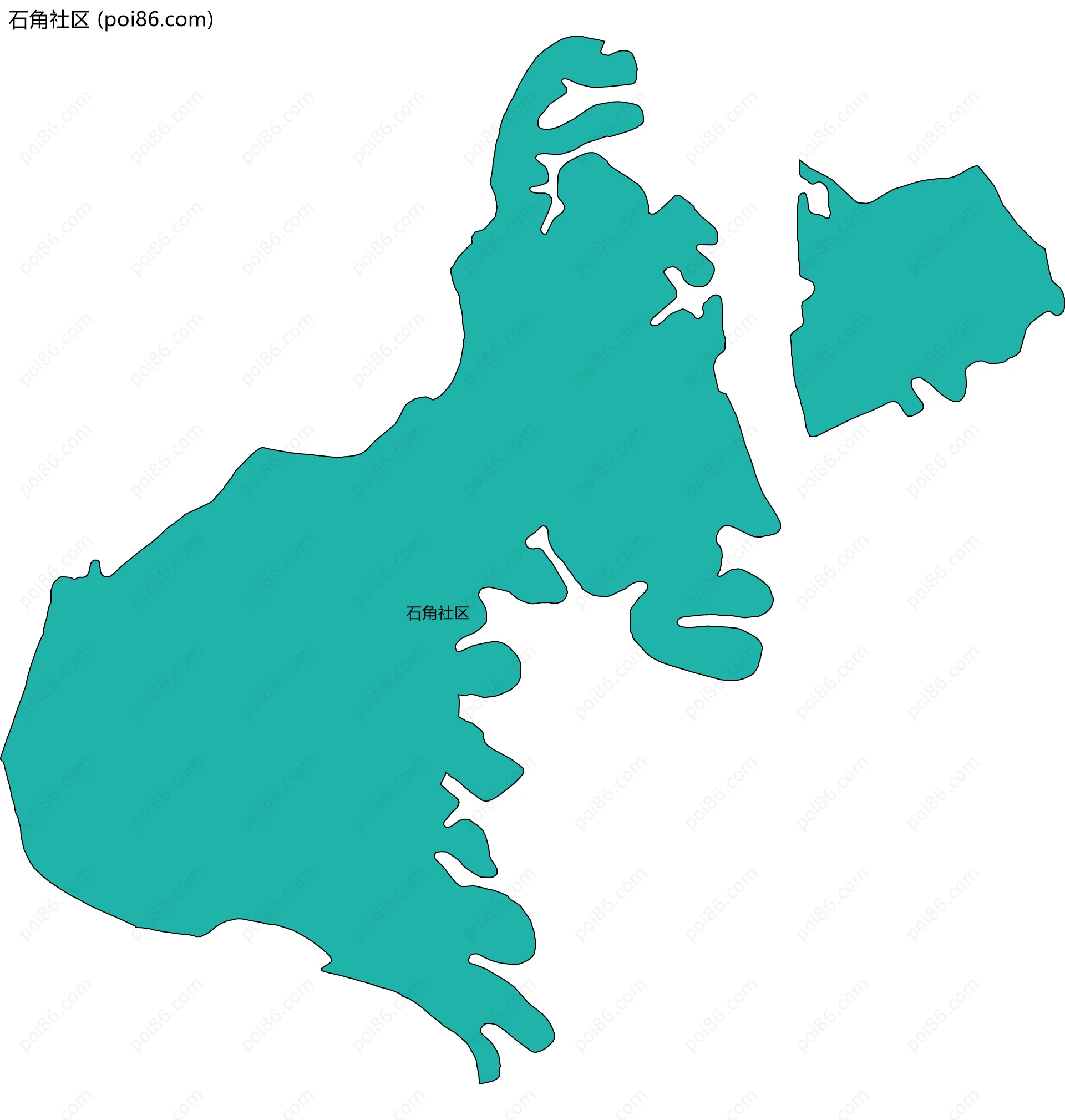 石角社区边界地图