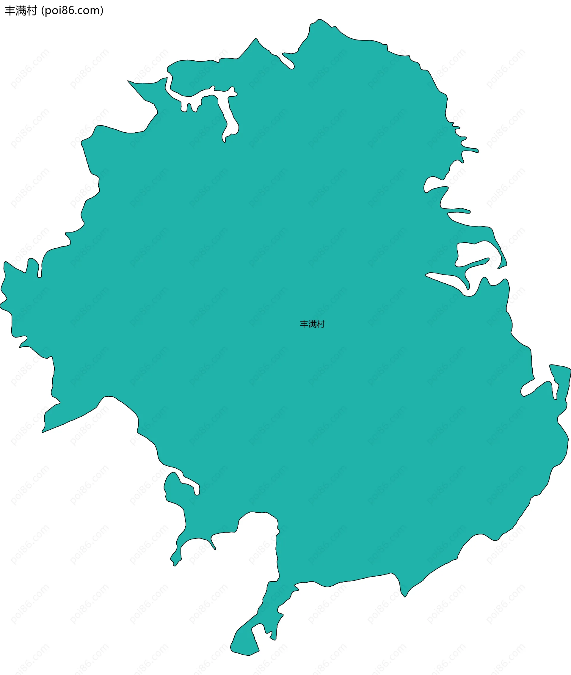 丰满村边界地图