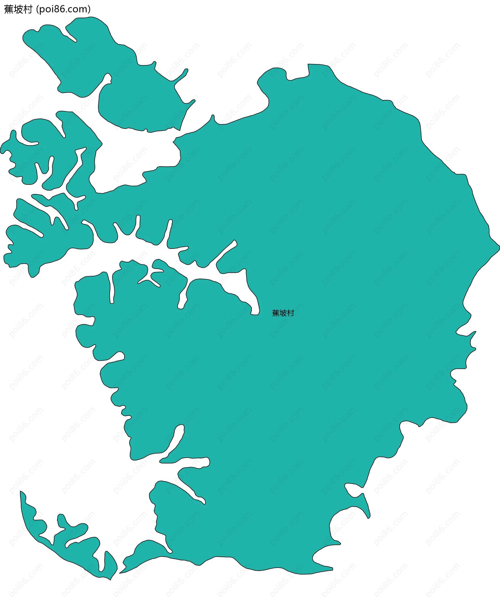 蕉坡村边界地图