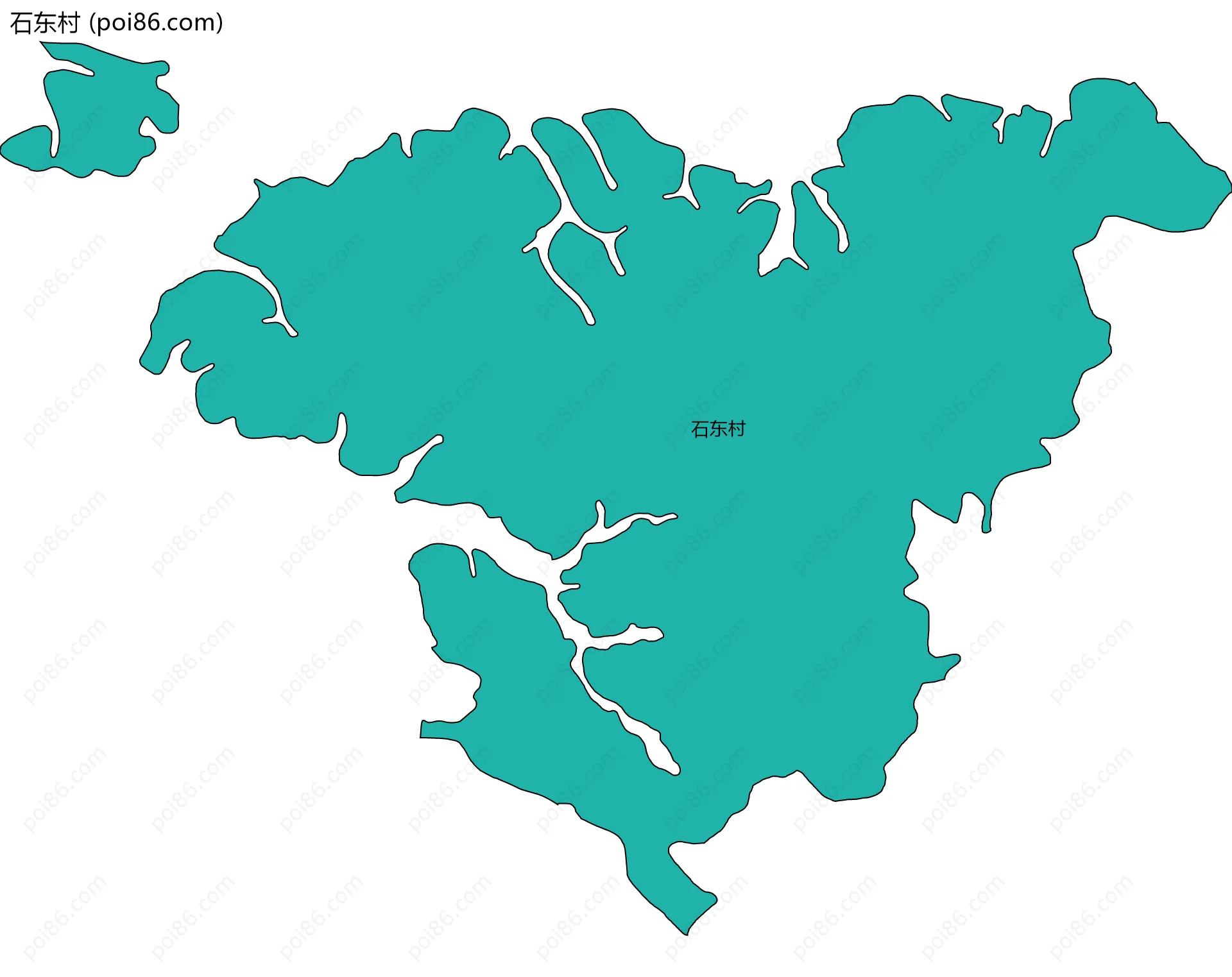 石东村边界地图