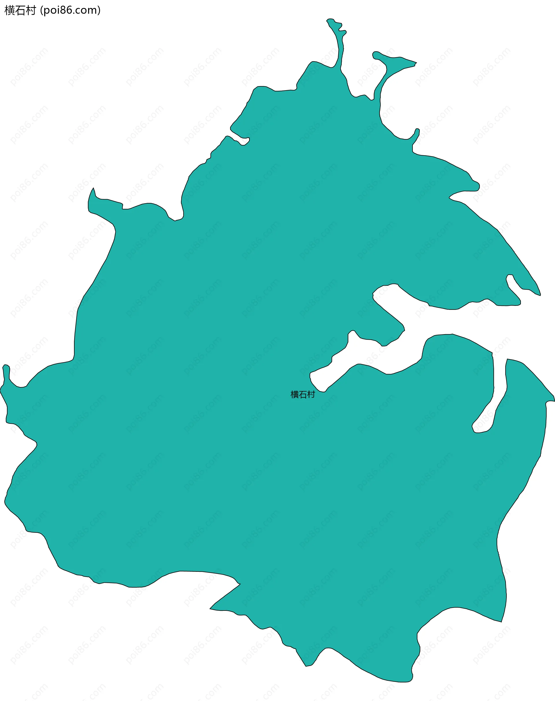 横石村边界地图