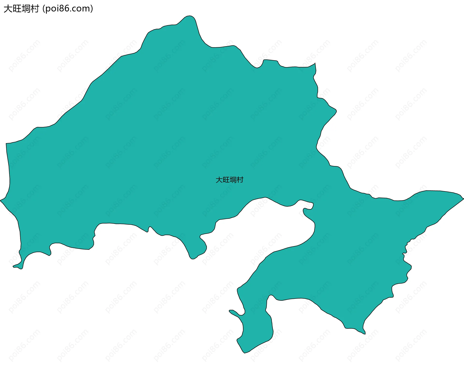 大旺垌村边界地图