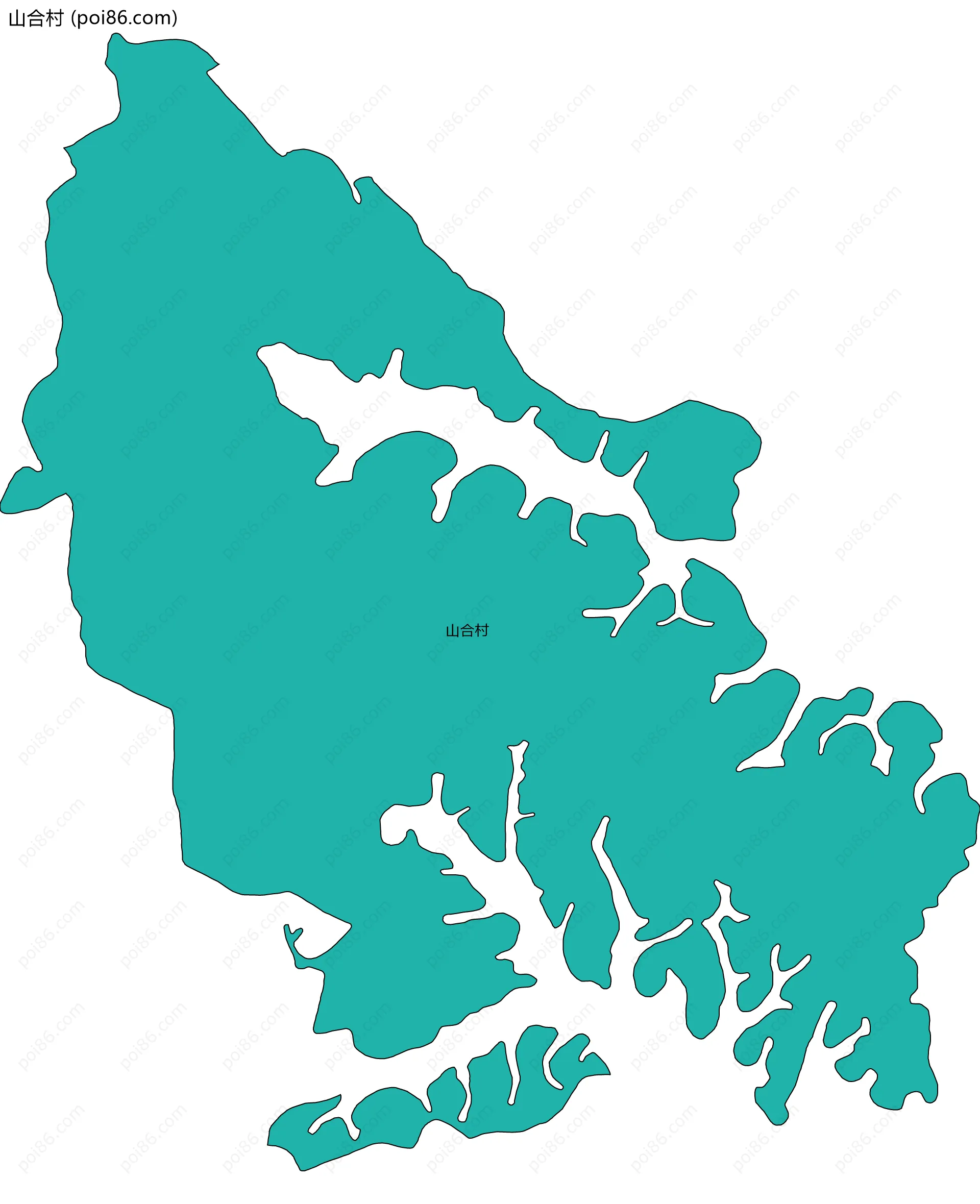 山合村边界地图