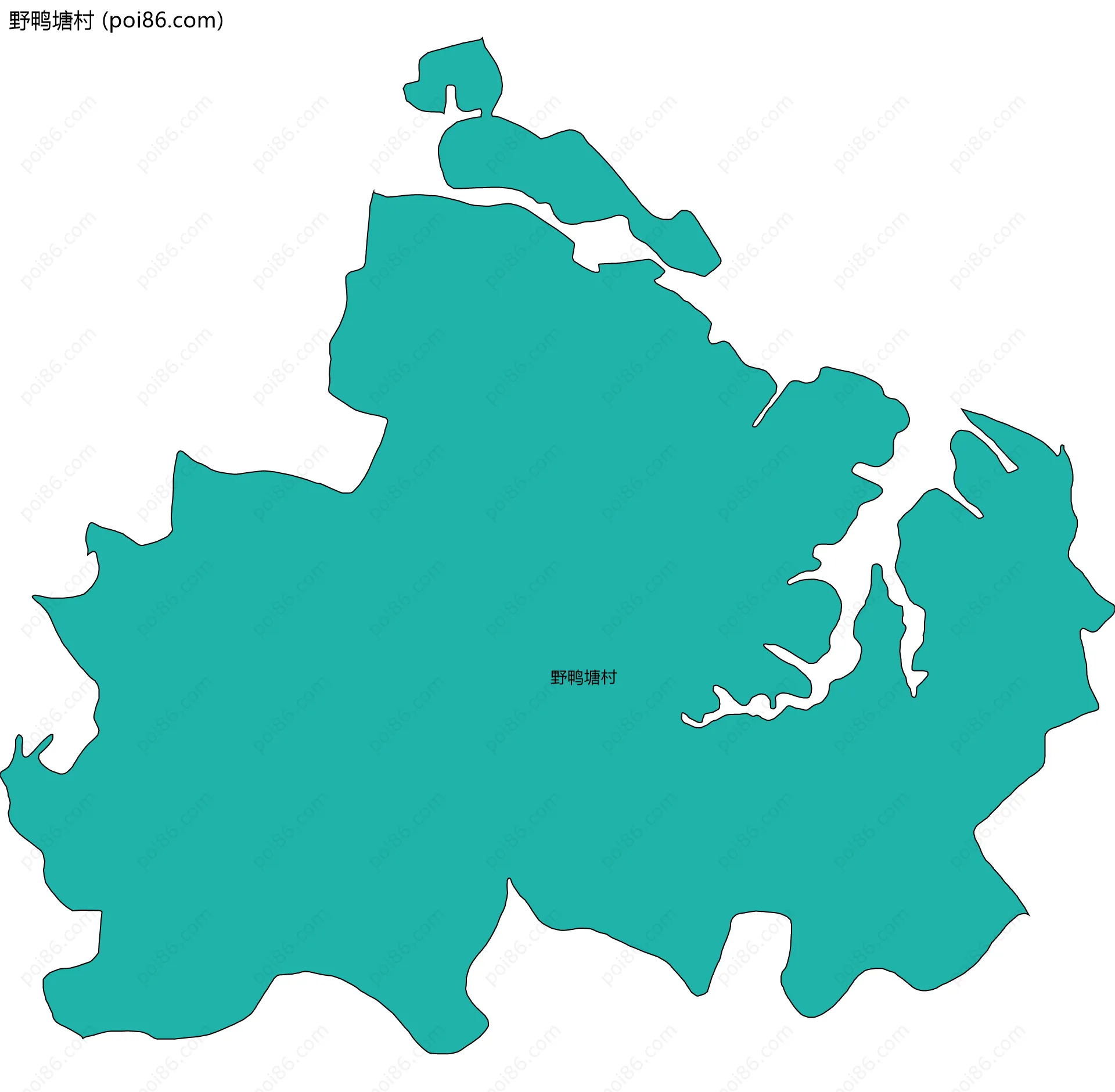 野鸭塘村边界地图