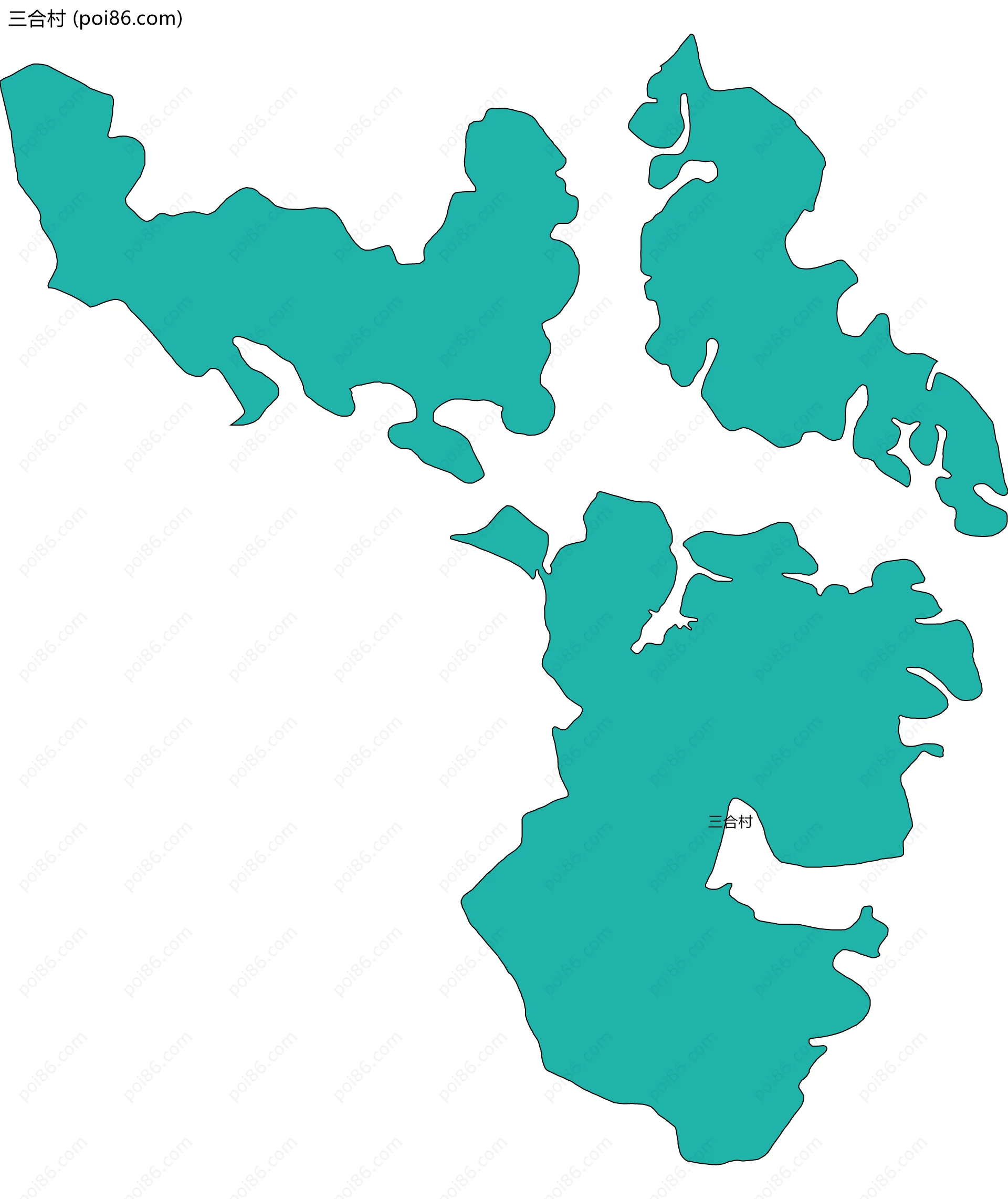 三合村边界地图