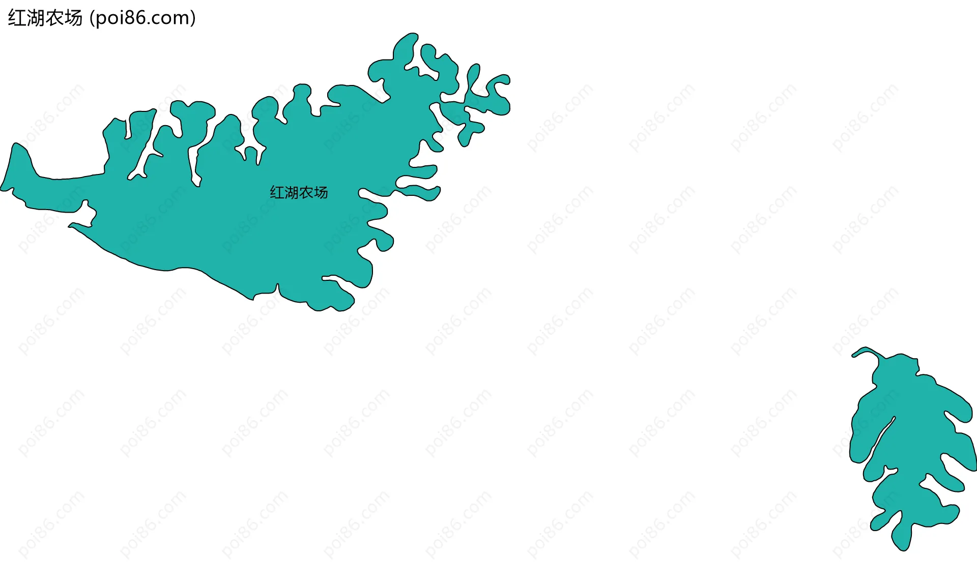 红湖农场边界地图