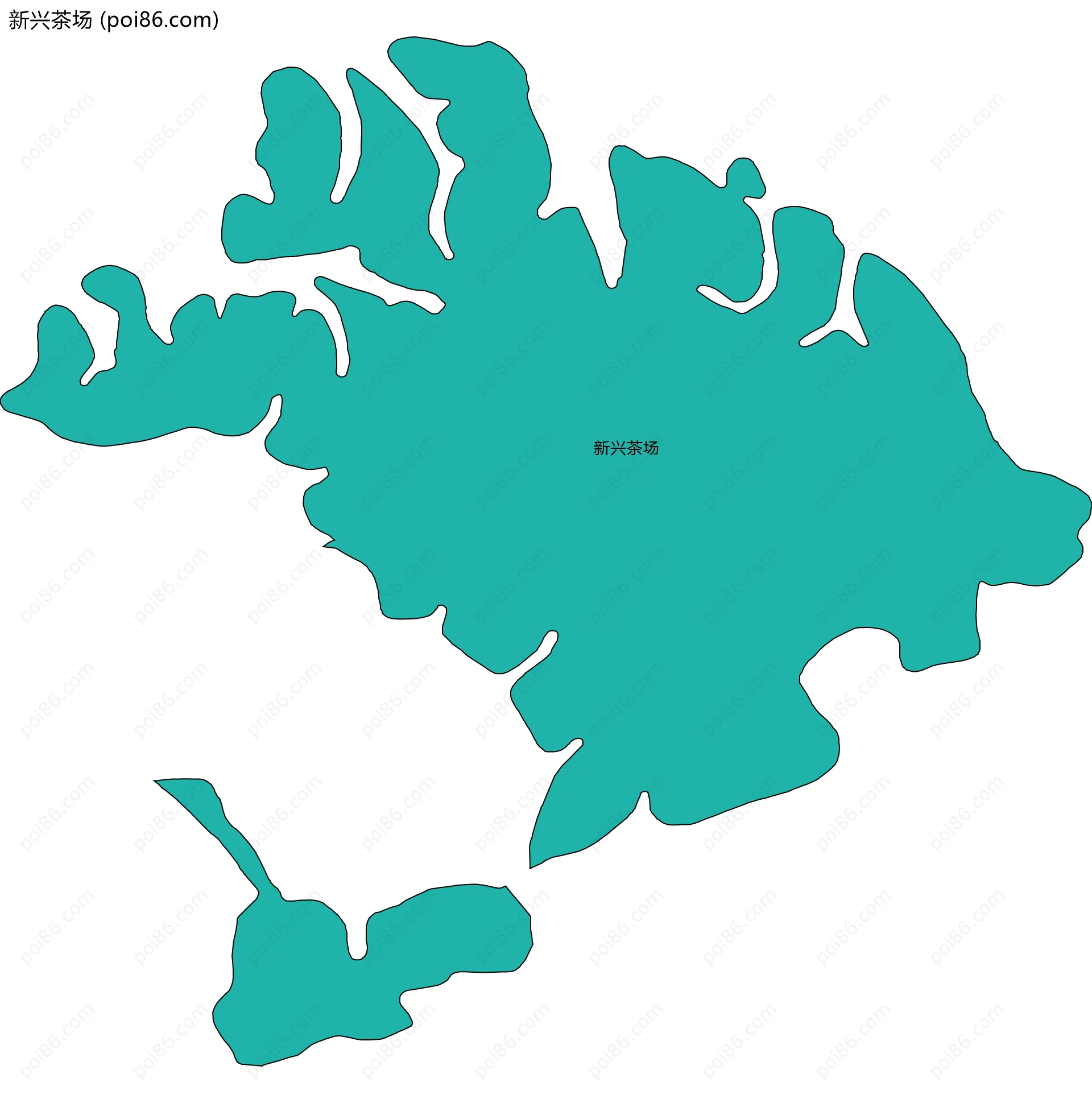 新兴茶场边界地图