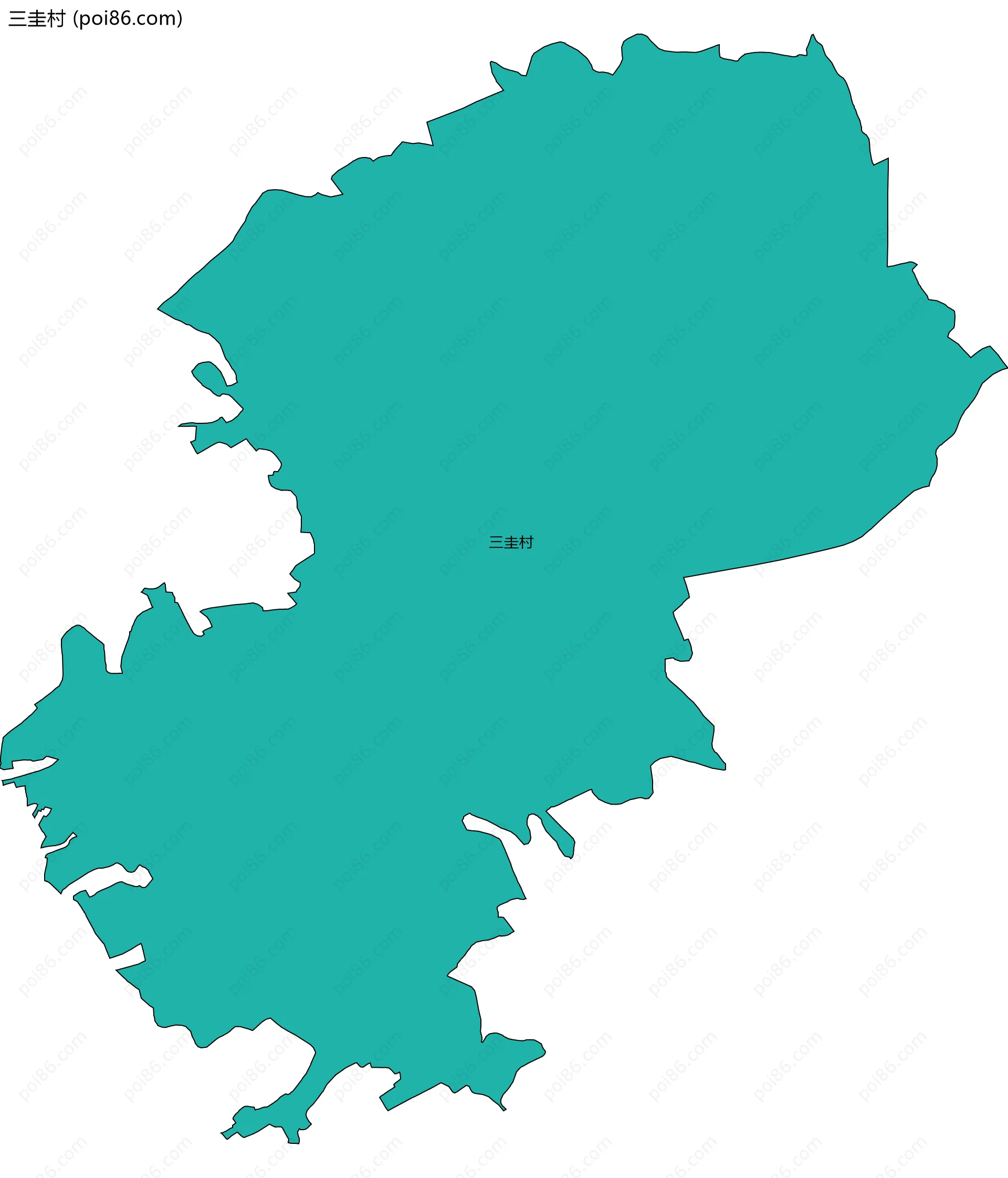 三圭村边界地图