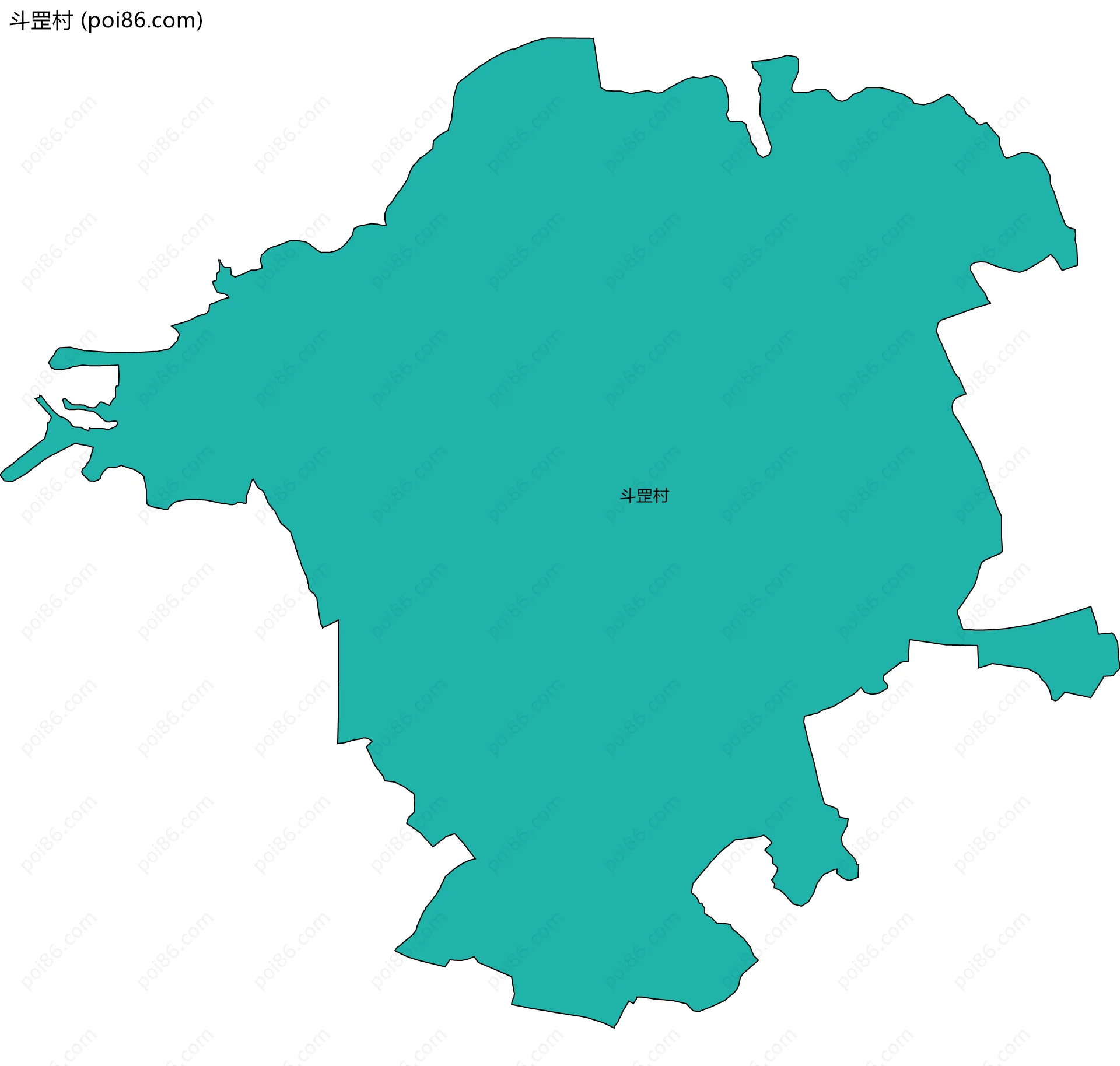 斗罡村边界地图