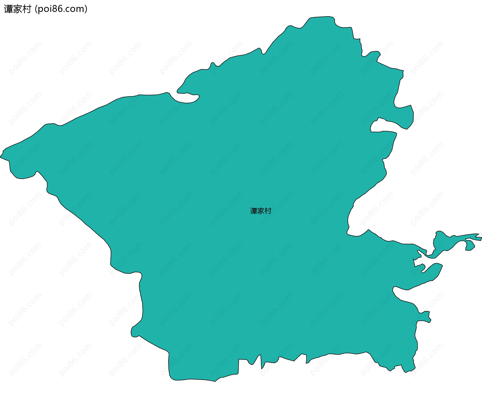谭家村边界地图