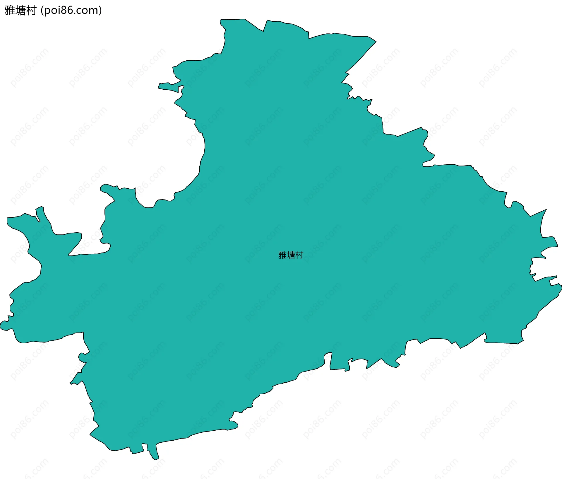 雅塘村边界地图