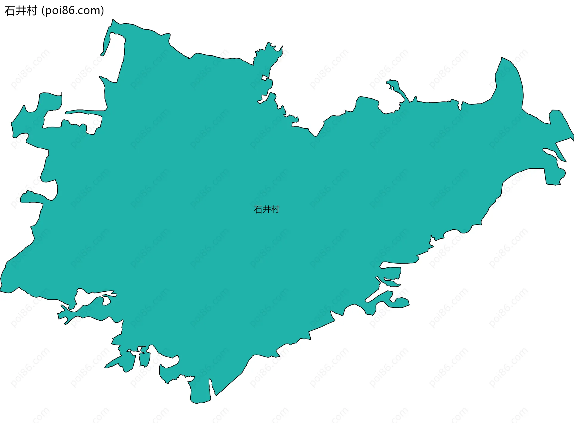 石井村边界地图