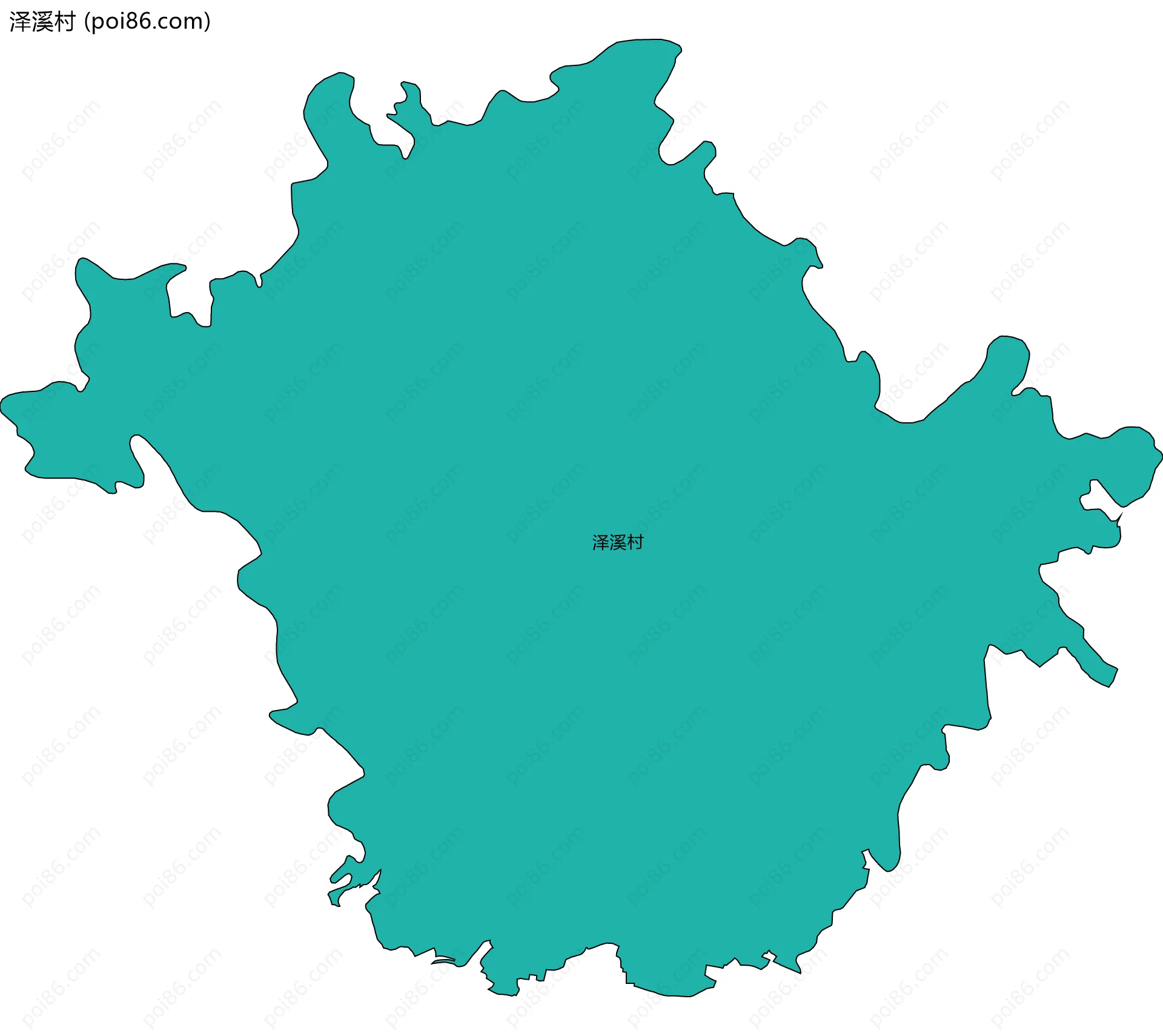 泽溪村边界地图