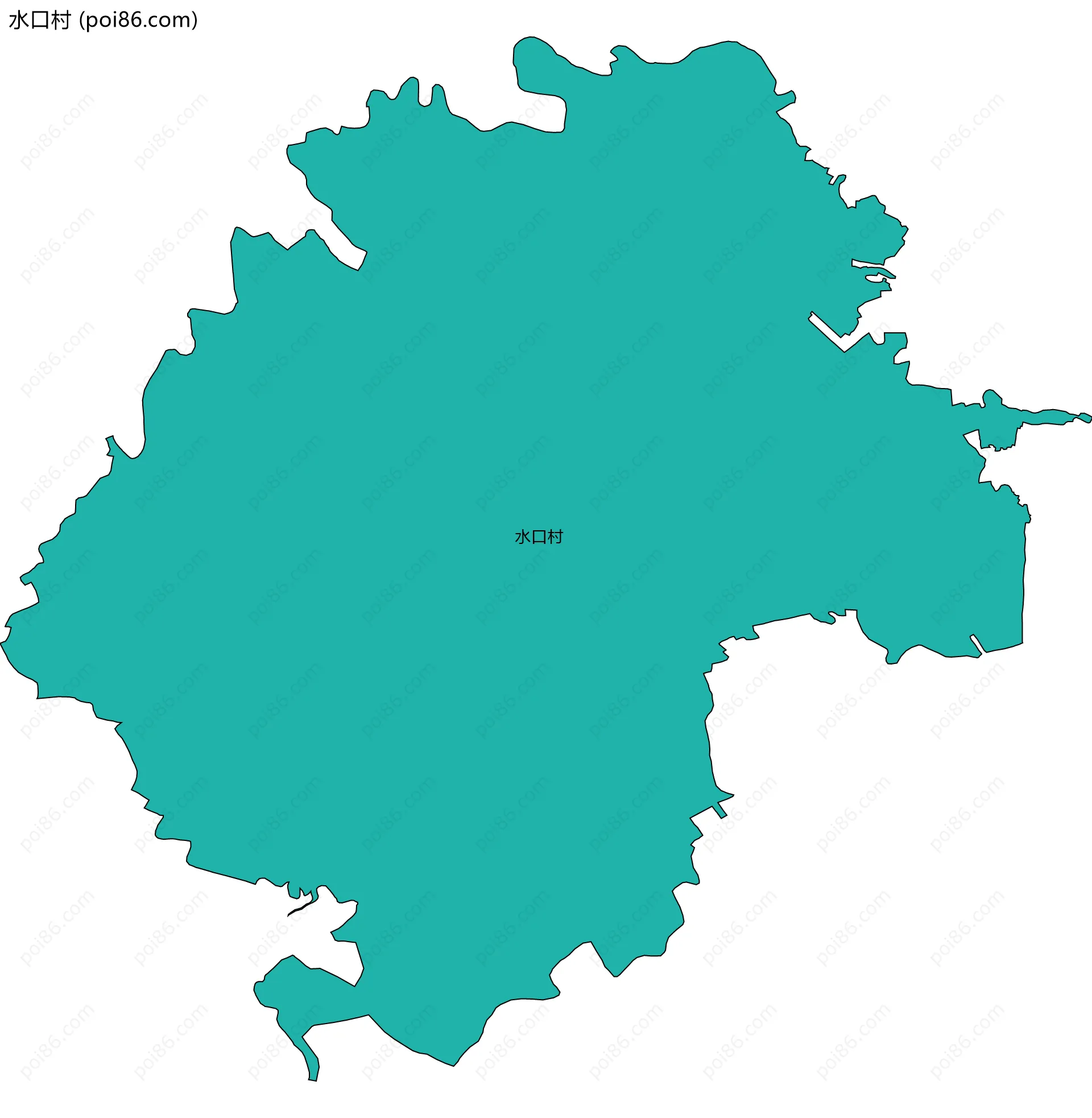 水口村边界地图