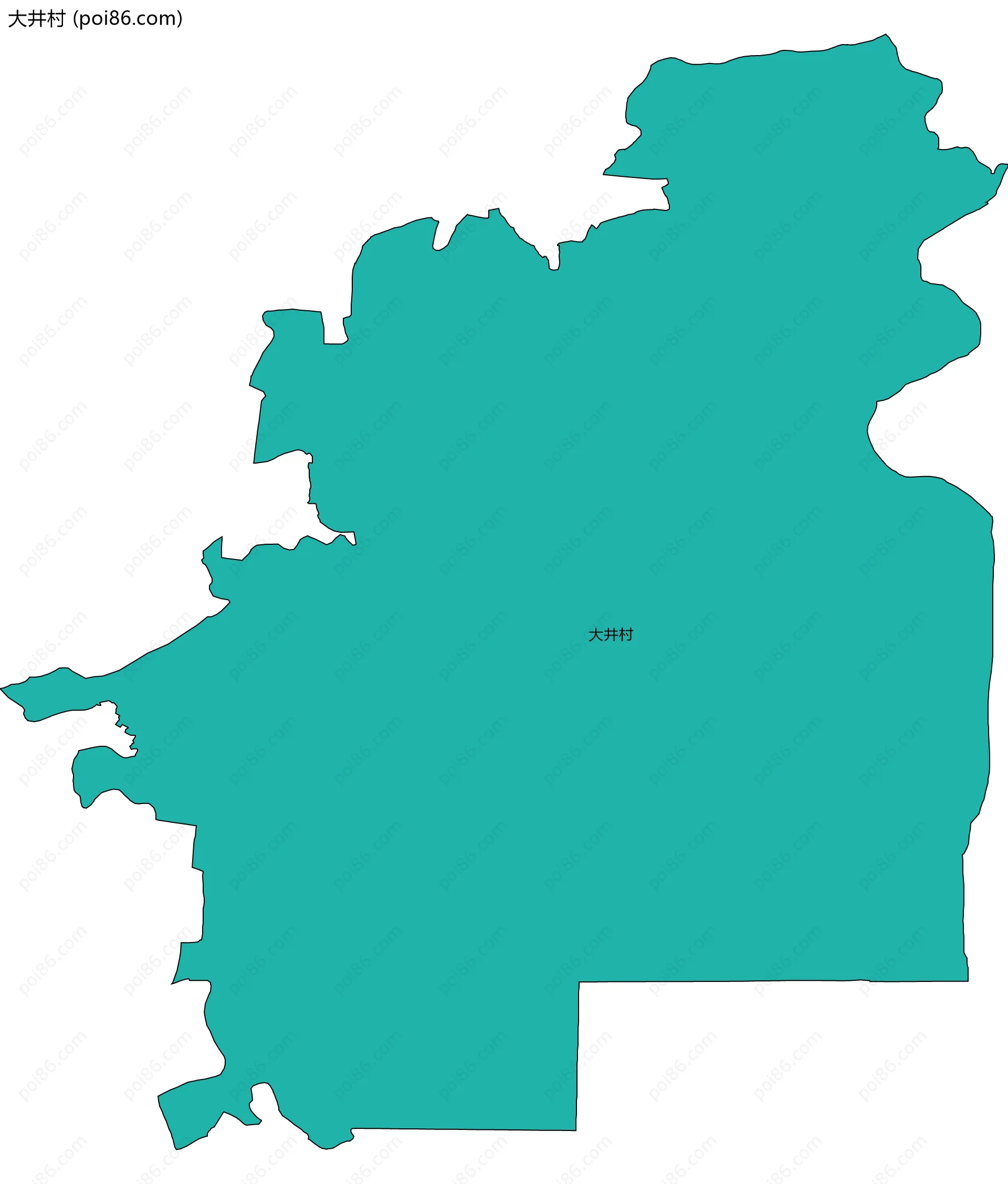 大井村边界地图