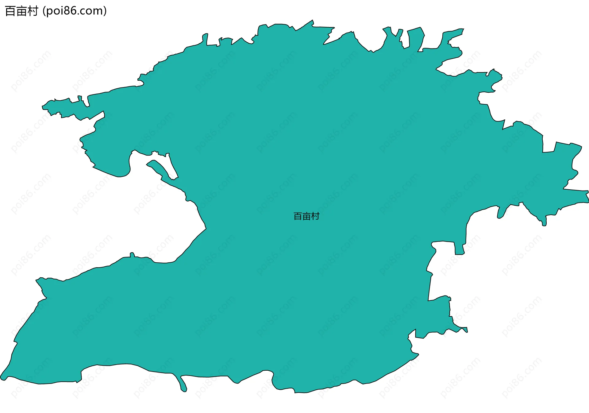 百亩村边界地图