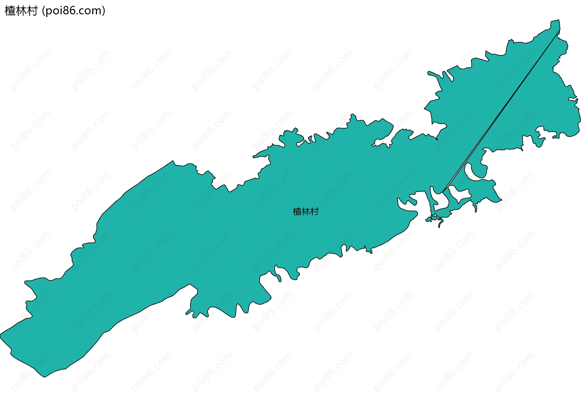 楂林村边界地图