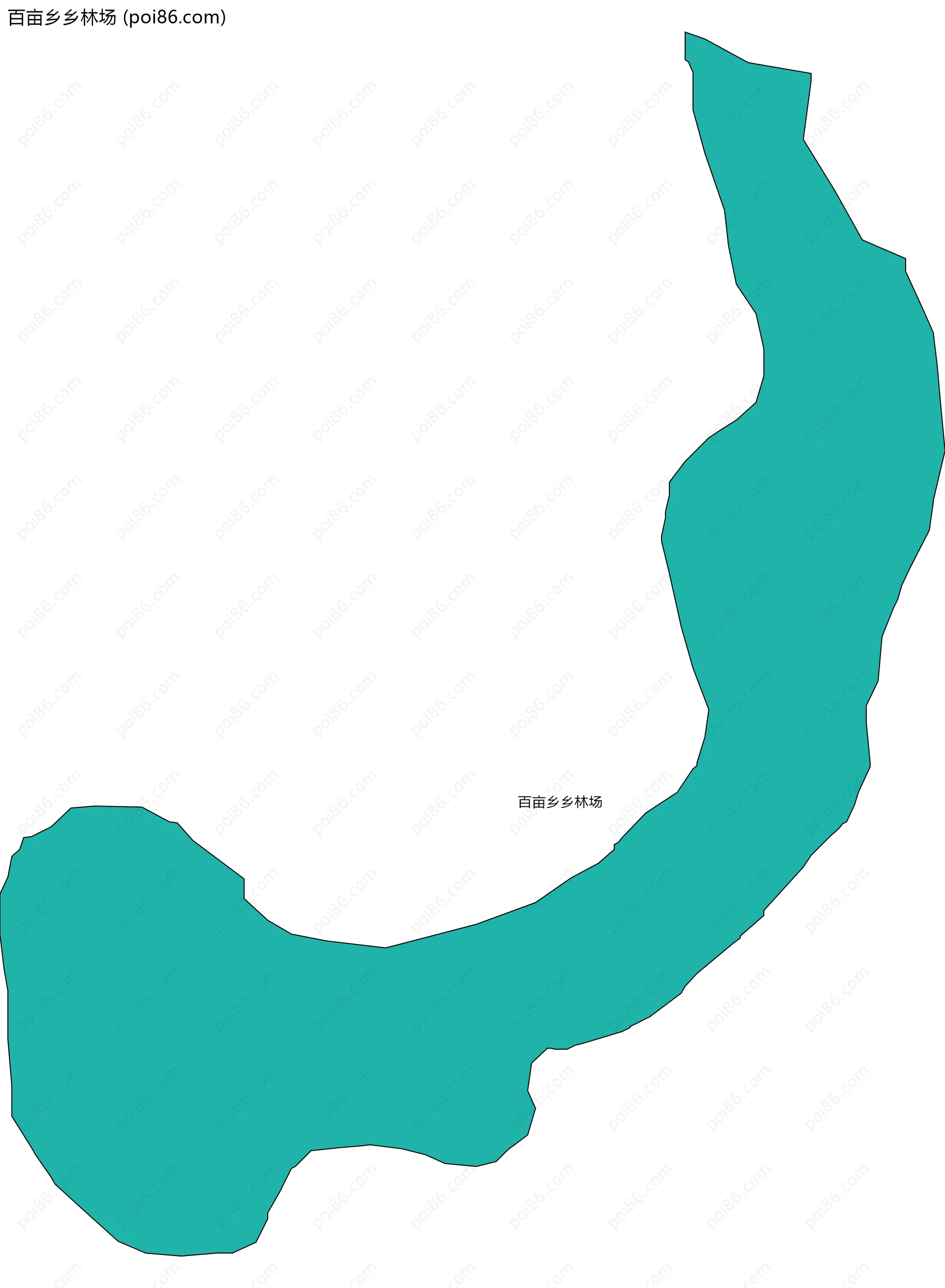 百亩乡乡林场边界地图