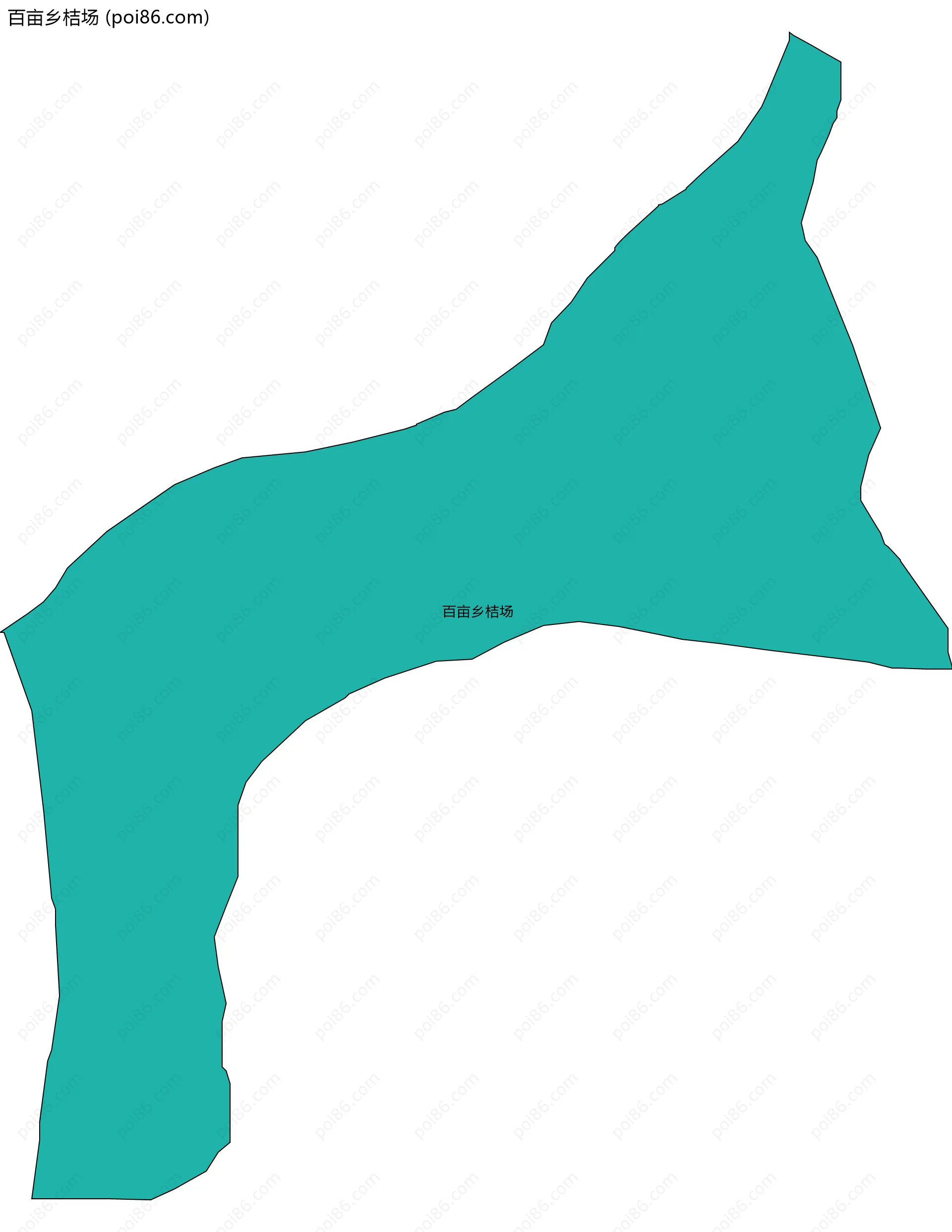 百亩乡桔场边界地图