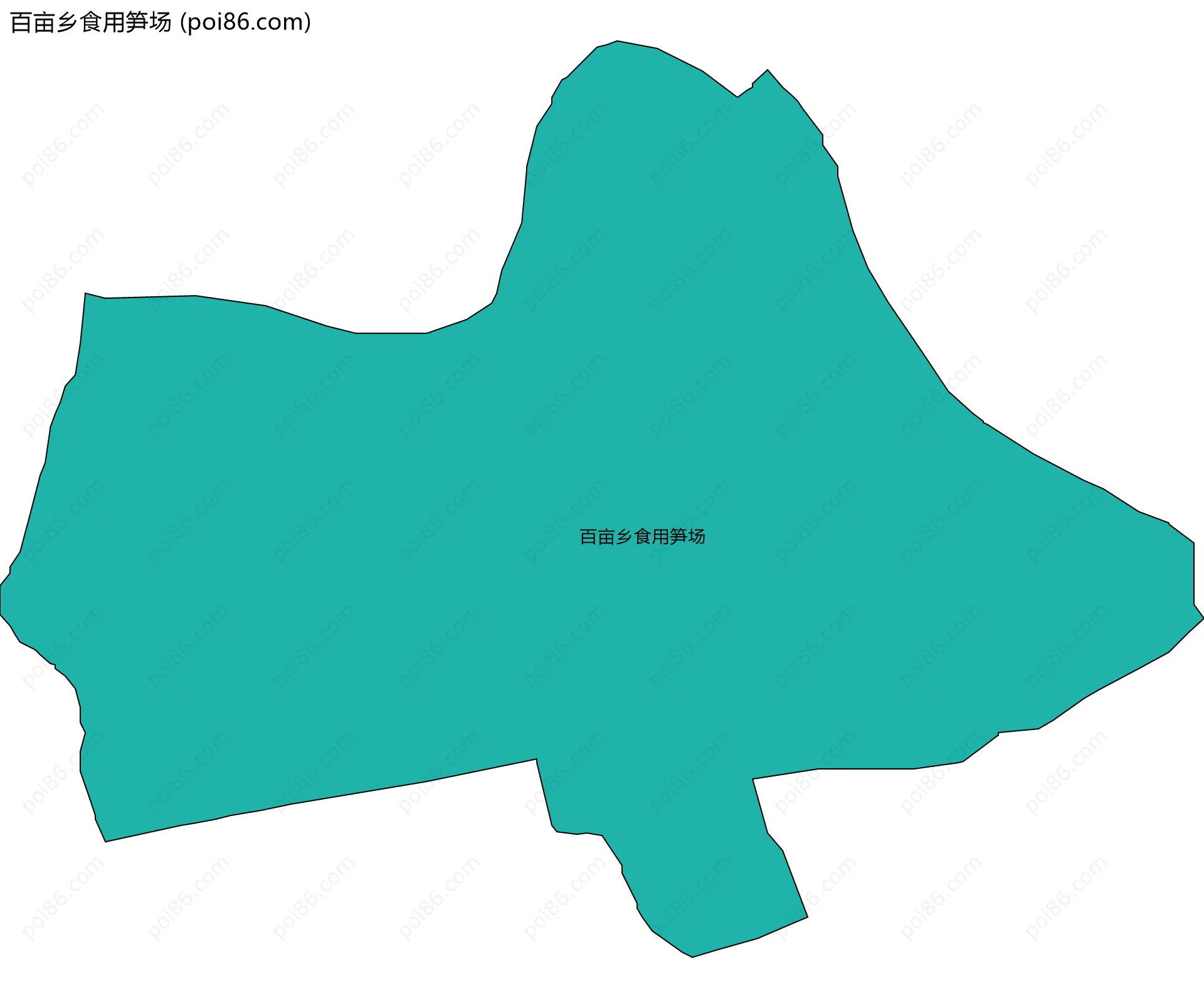 百亩乡食用笋场边界地图