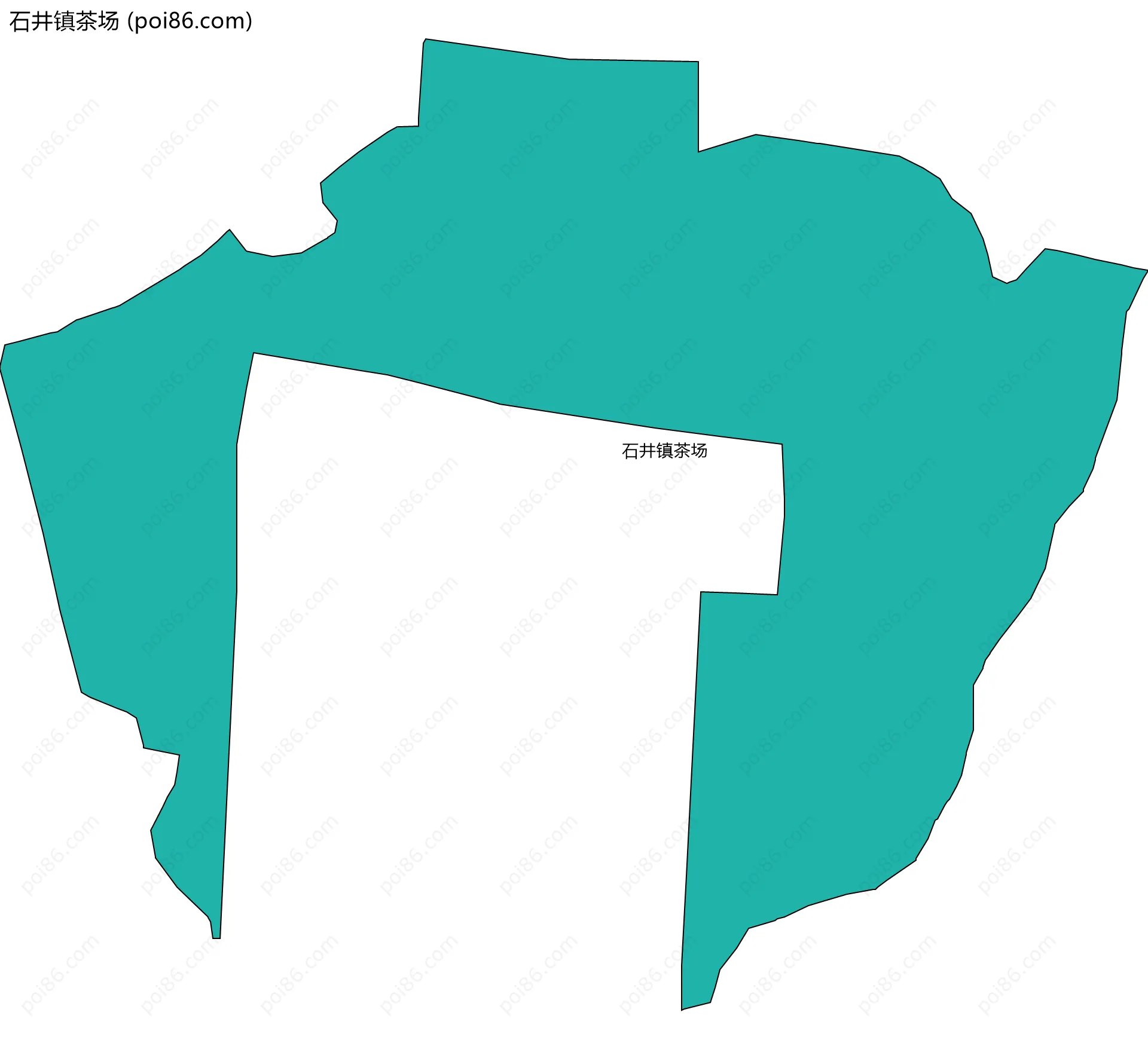 石井镇茶场边界地图