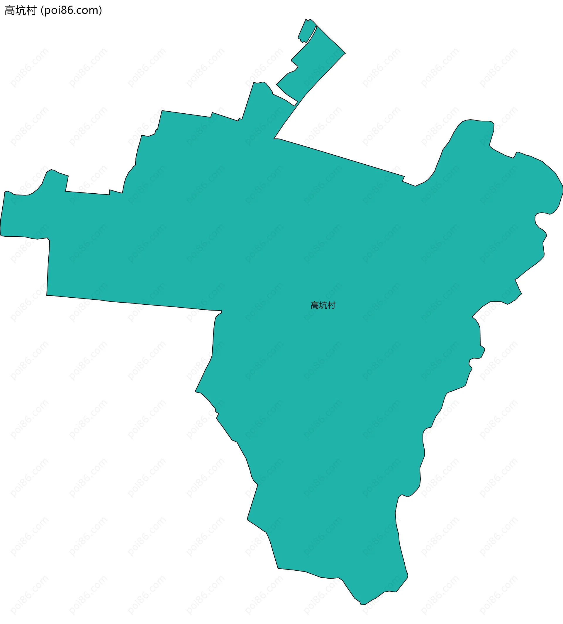 高坑村边界地图