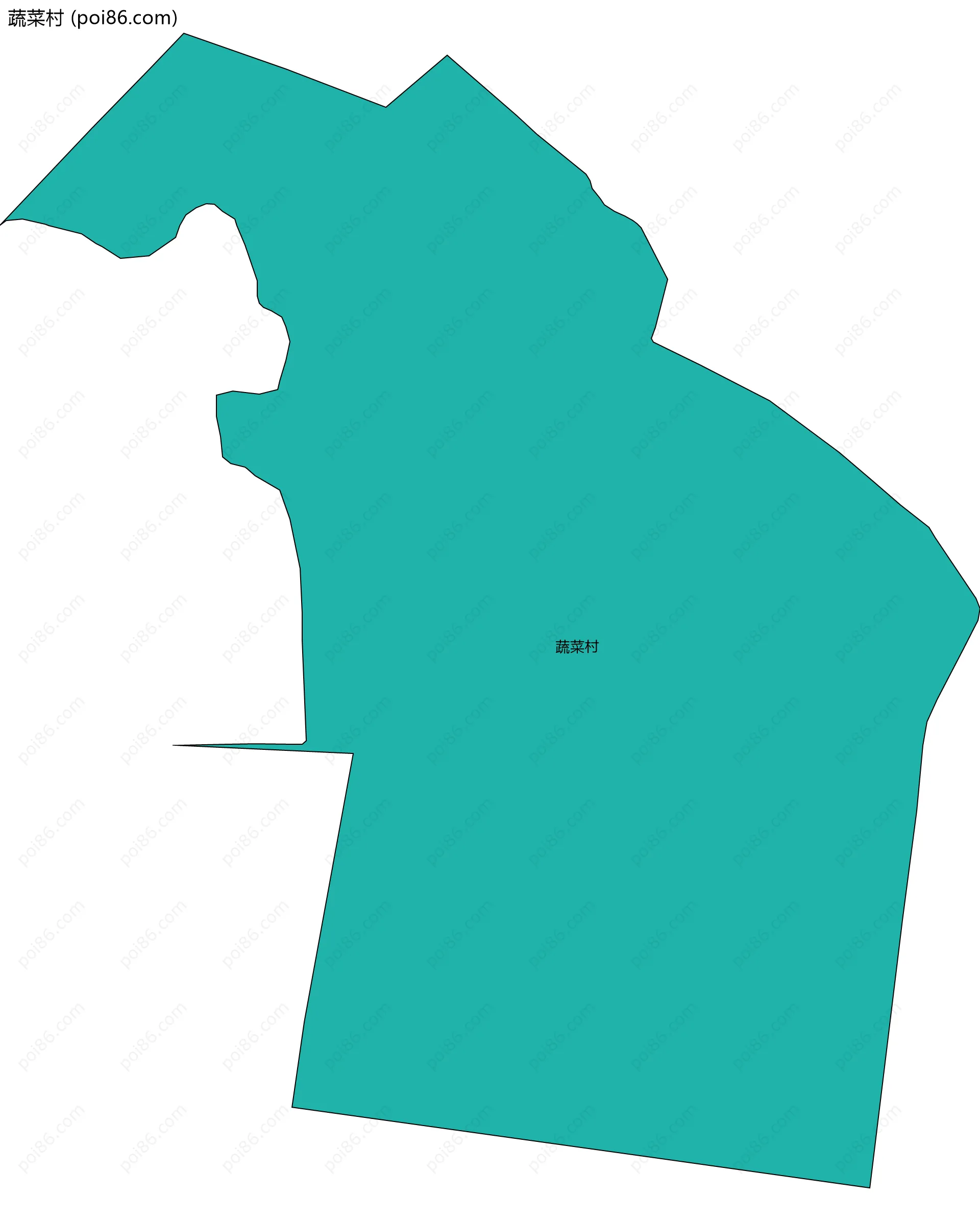 蔬菜村边界地图